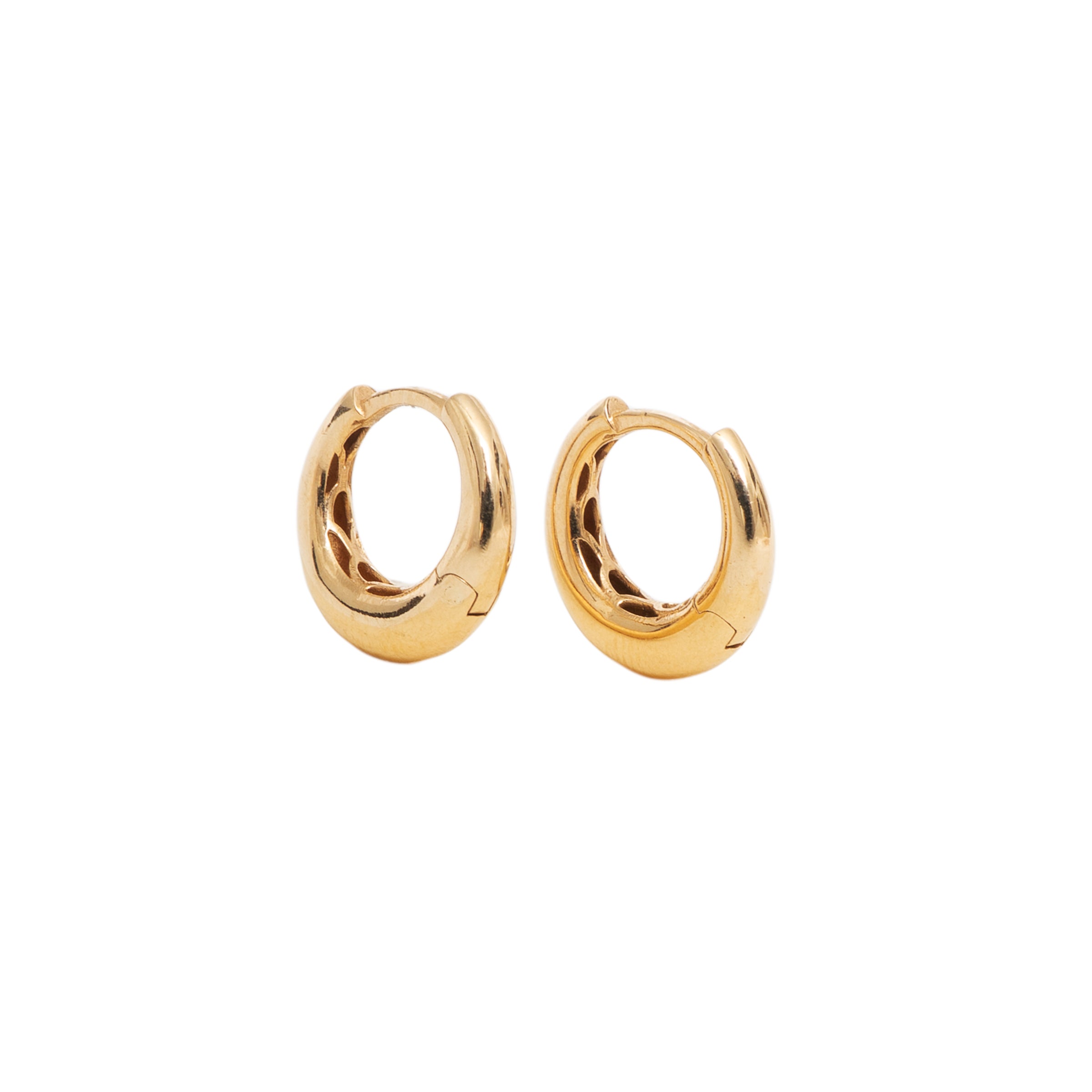 Argola bojudinha ouro 18k