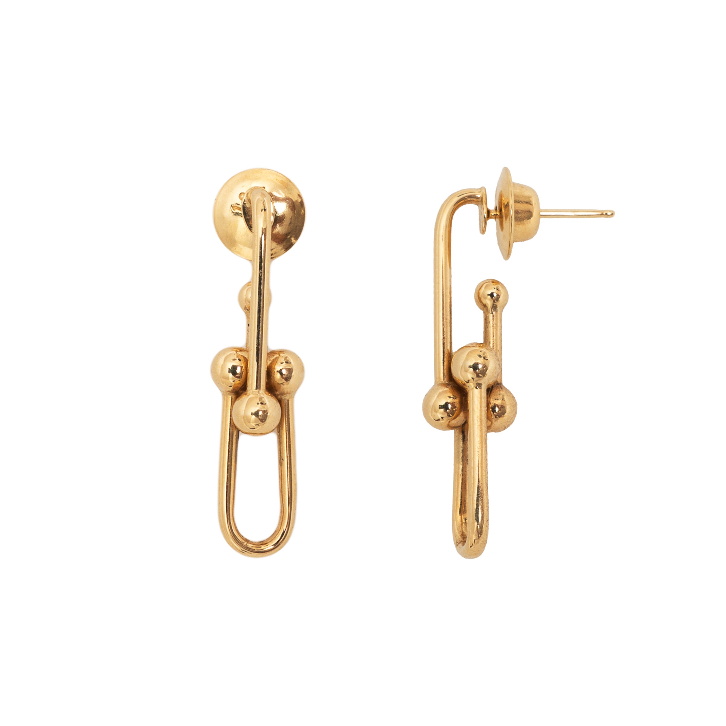Brinco elos modernos ouro 18k