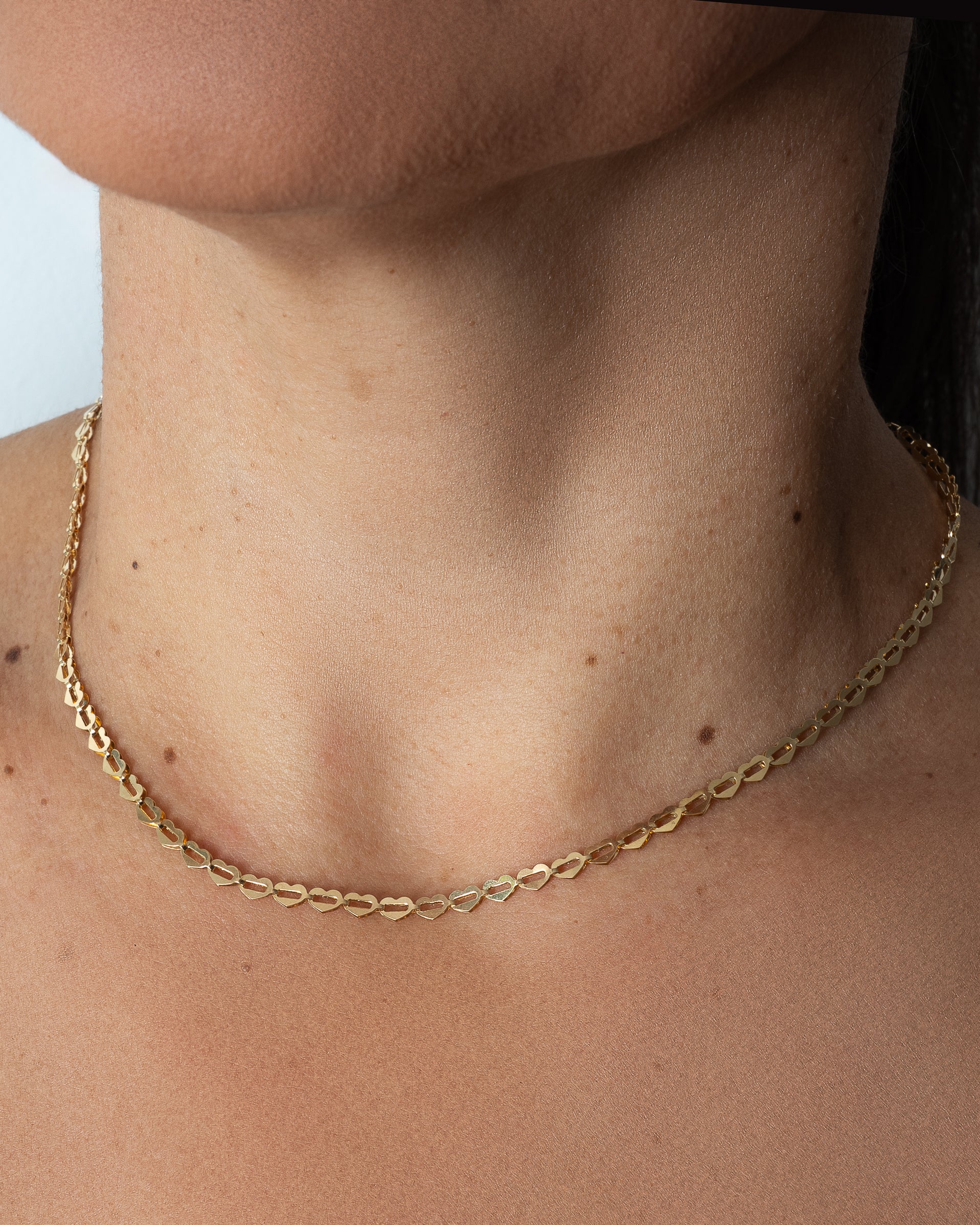 Corrente de corações unidos Love ouro 18k