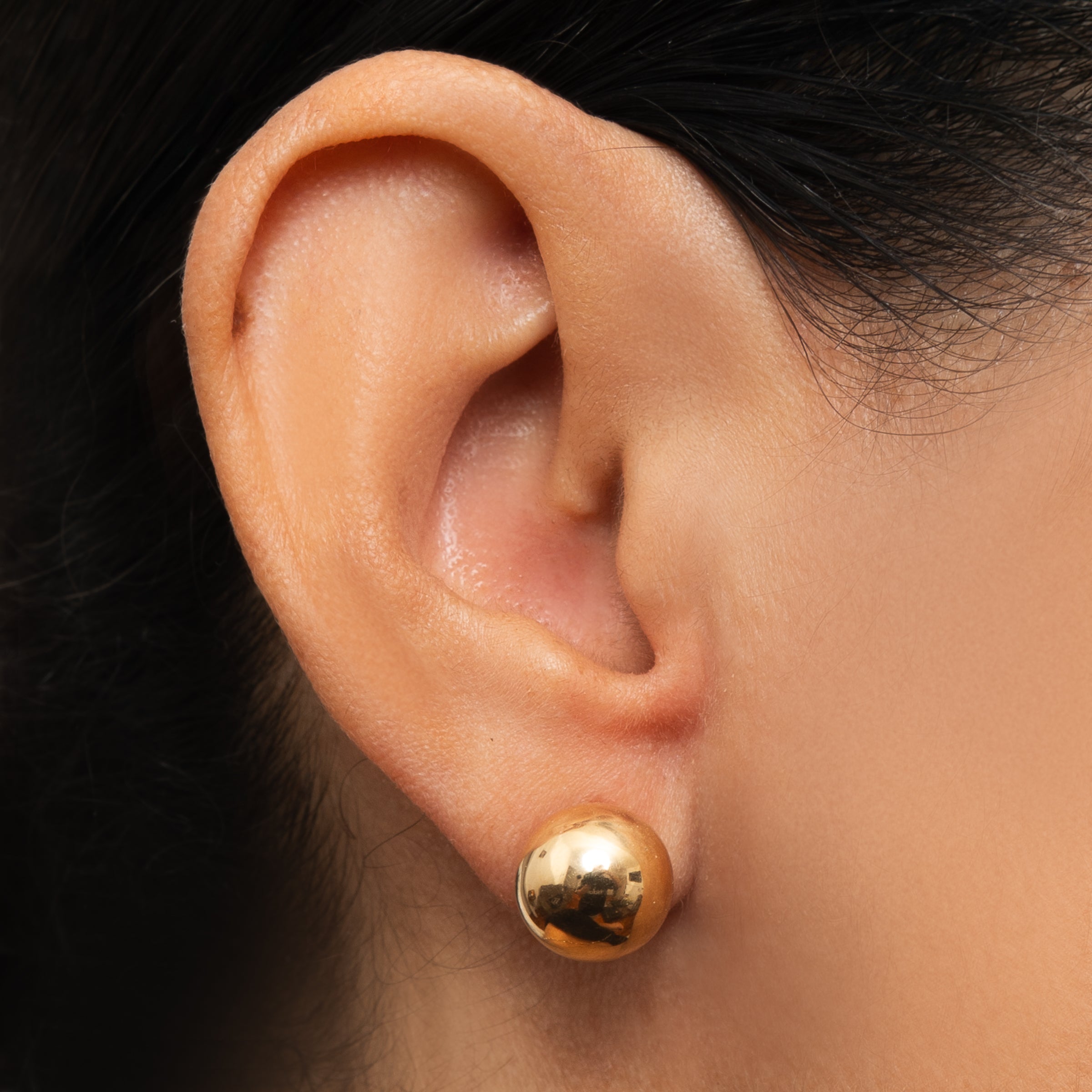 Brinco Bola em Ouro 18K