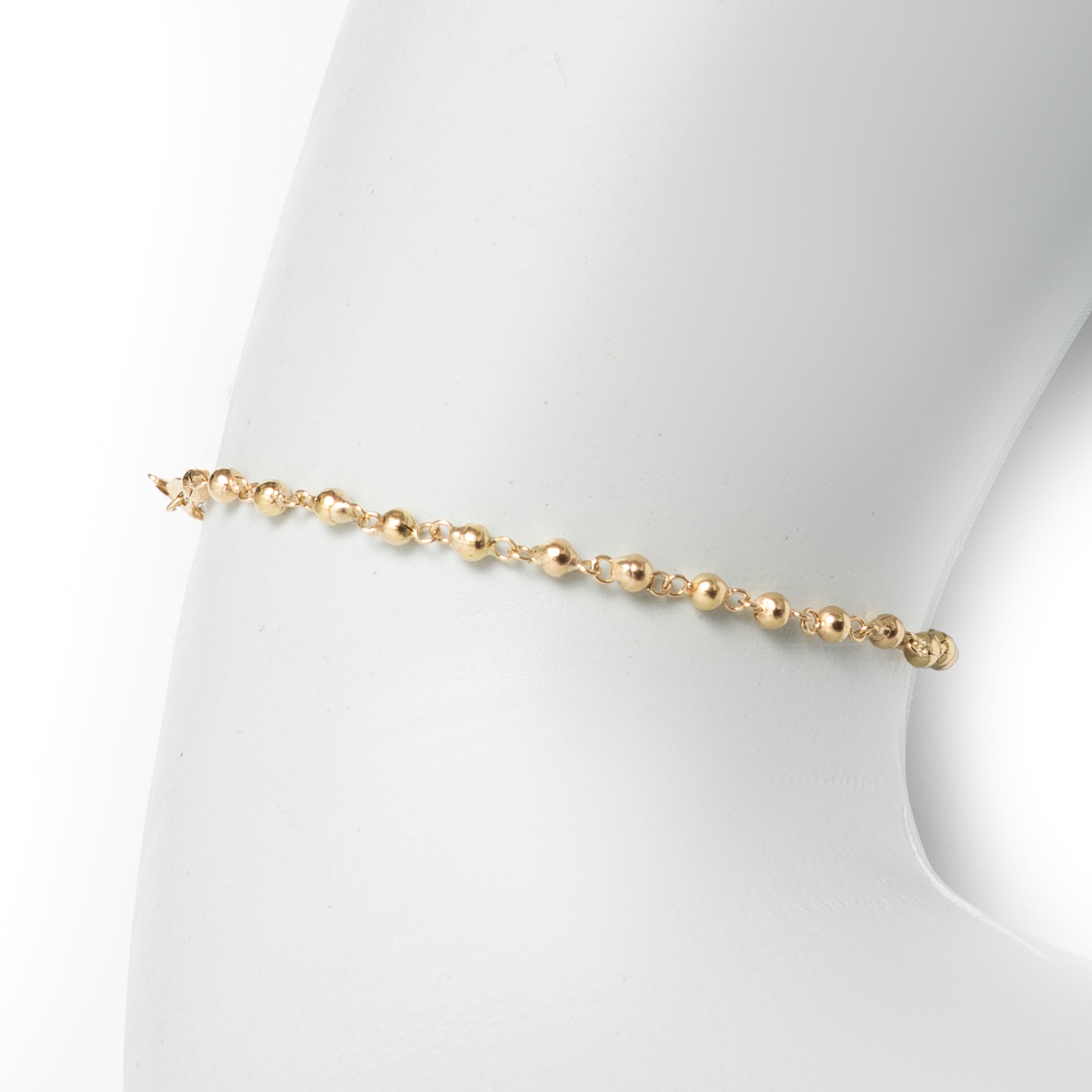 Pulseira Infantil Bolinhas Juntas em Ouro 18K