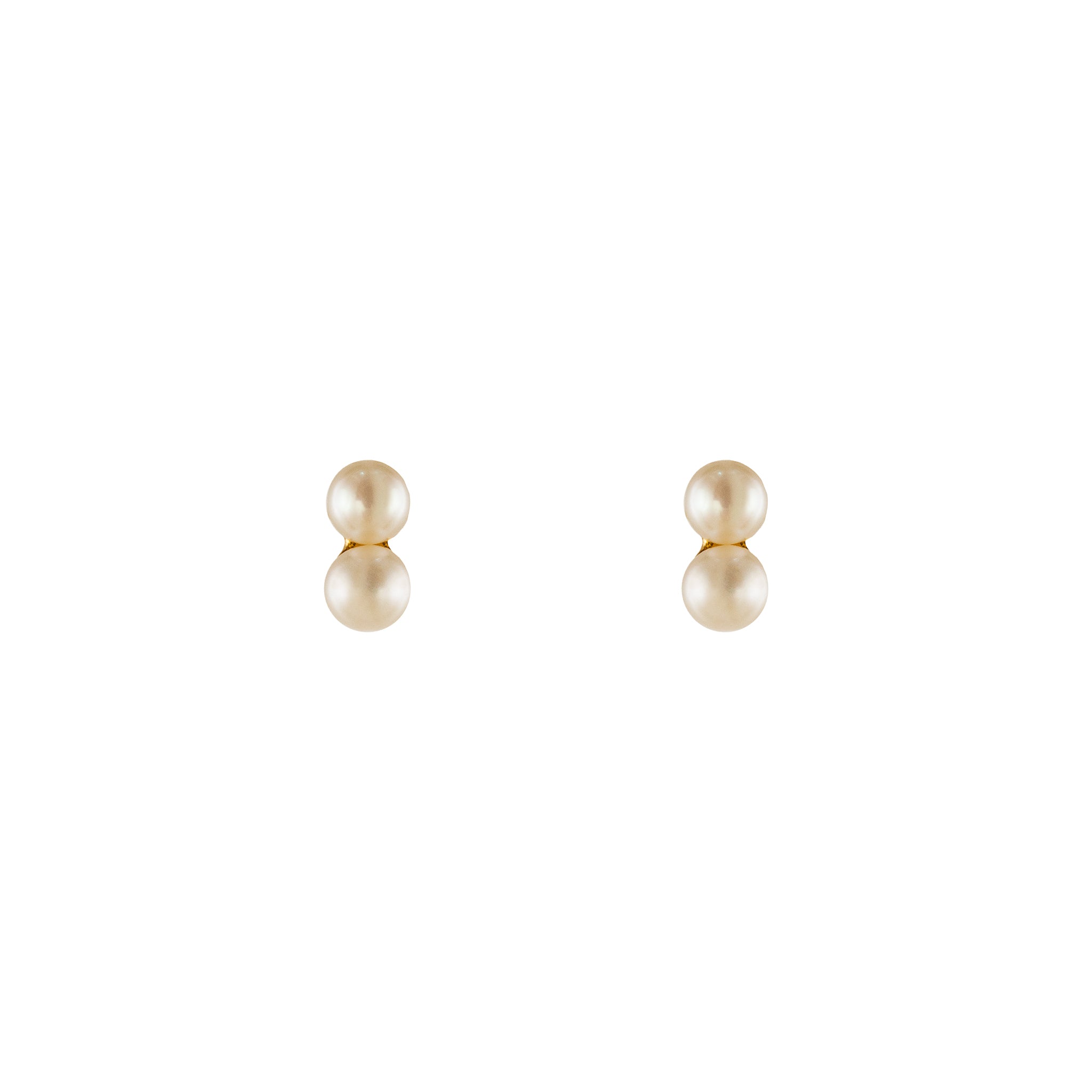 Brinco Infantil Pérola Dupla Ouro 18k