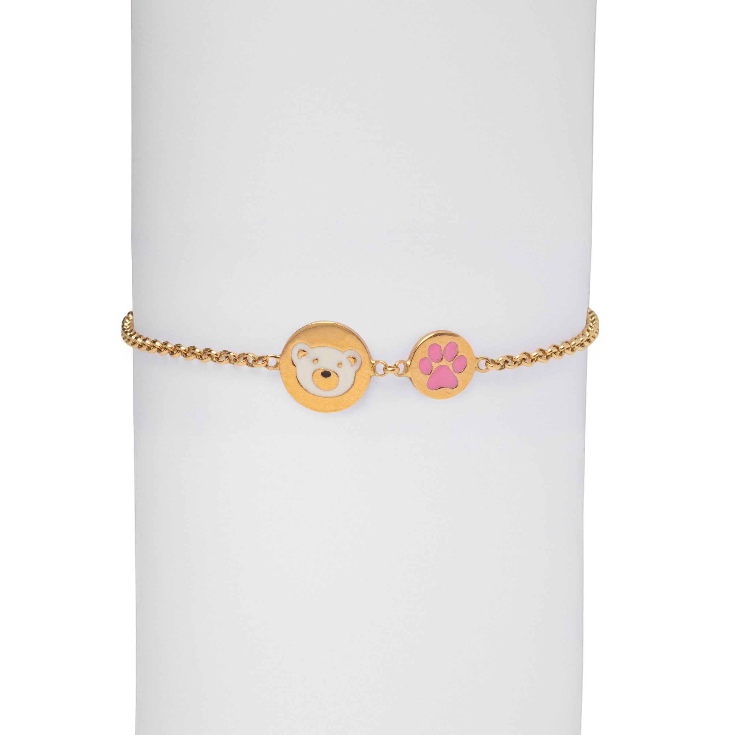 Pulseira Infantil Pendentes da Sorte Ouro 18K
