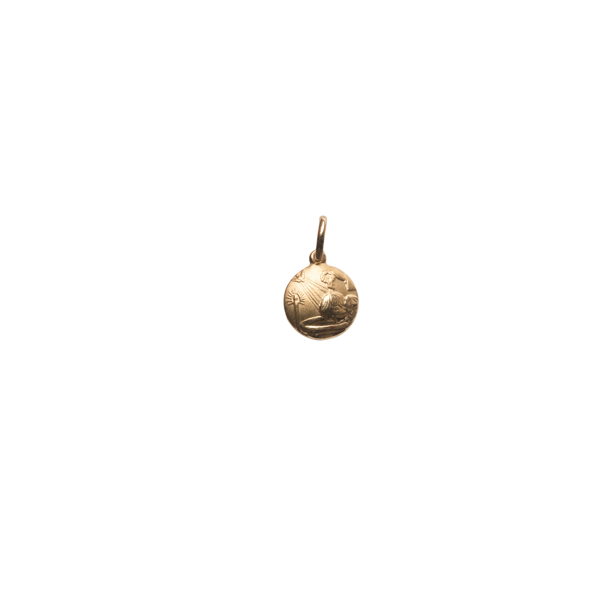 Pingente Medalha Batismo Ouro 18K
