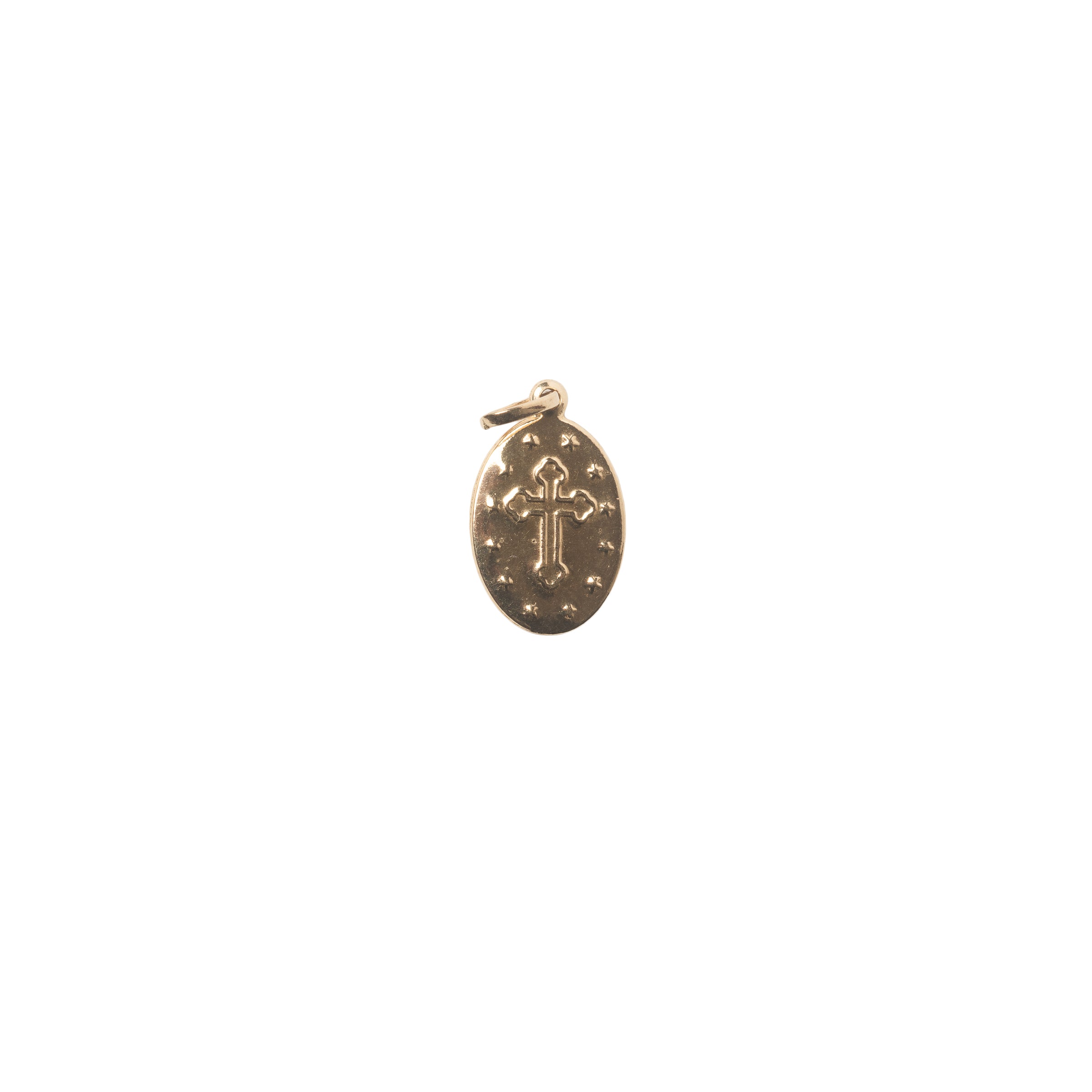Pingente Medalha Oval São Judas Tadeu Ouro 18K