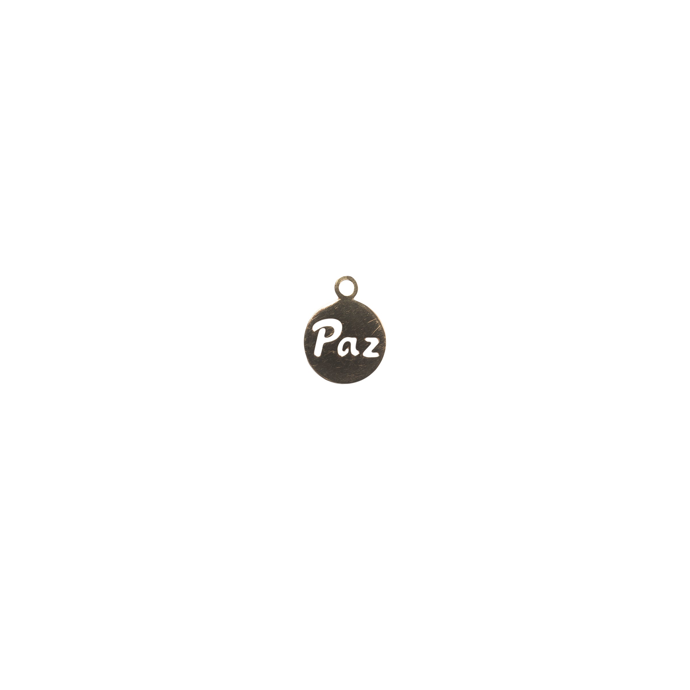 Pingente Medalha Paz Ouro 18K