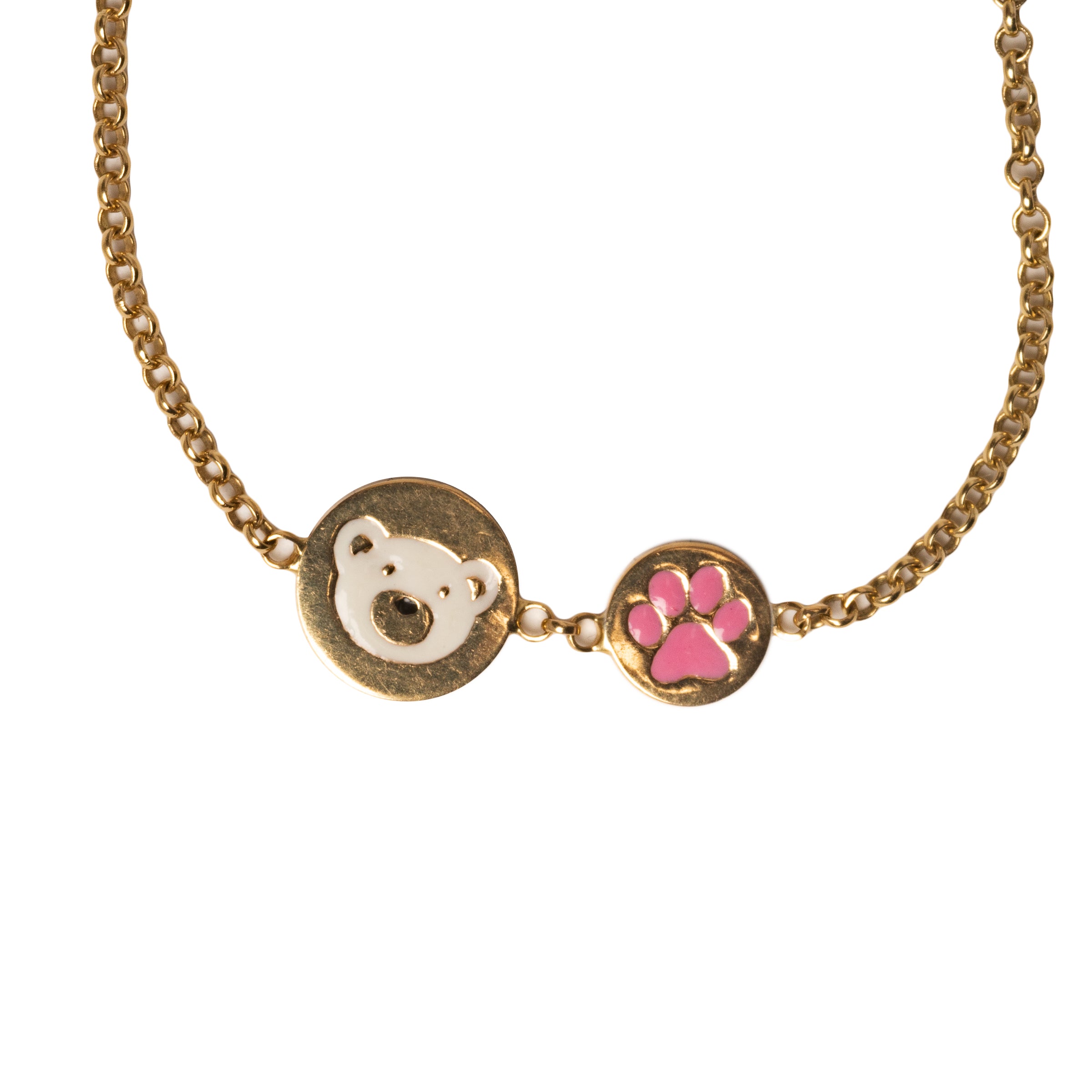Pulseira Infantil Pendentes da Sorte Ouro 18K