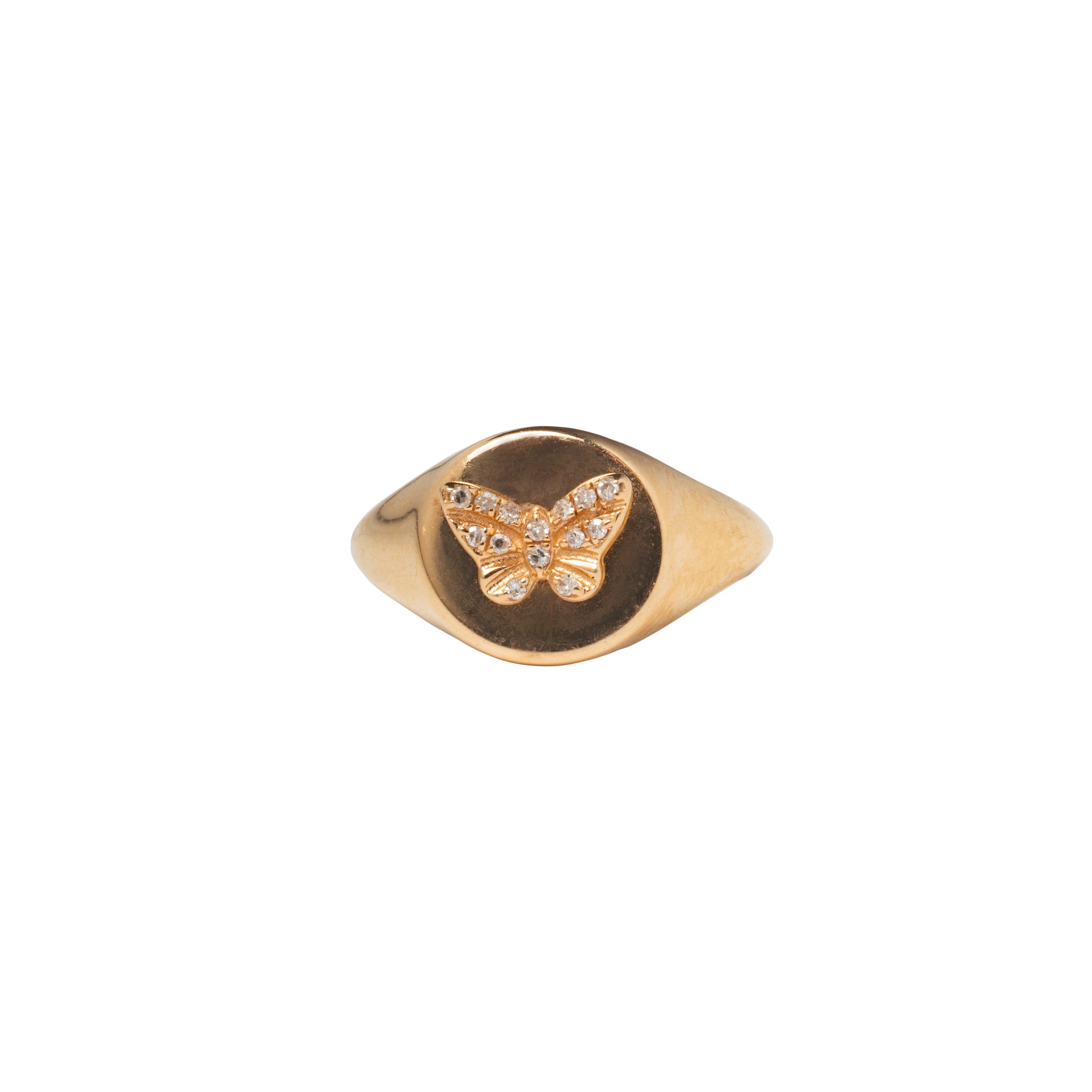Anel Infantil Borboleta em Ouro 18K