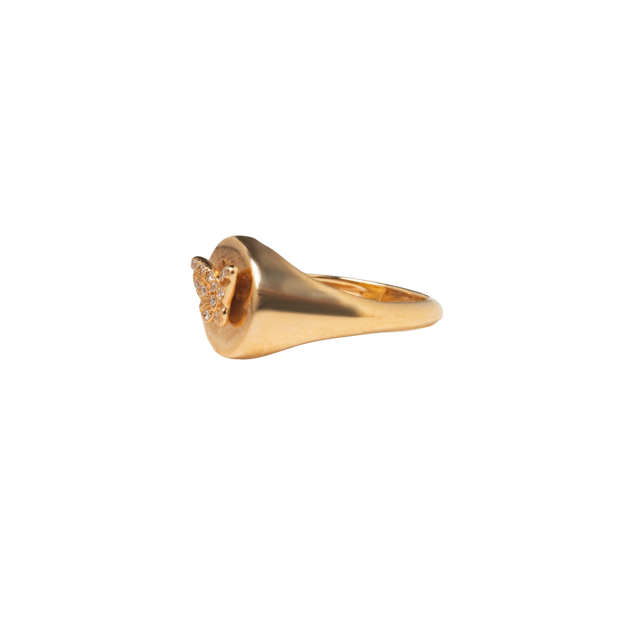 Anel Infantil Borboleta em Ouro 18K