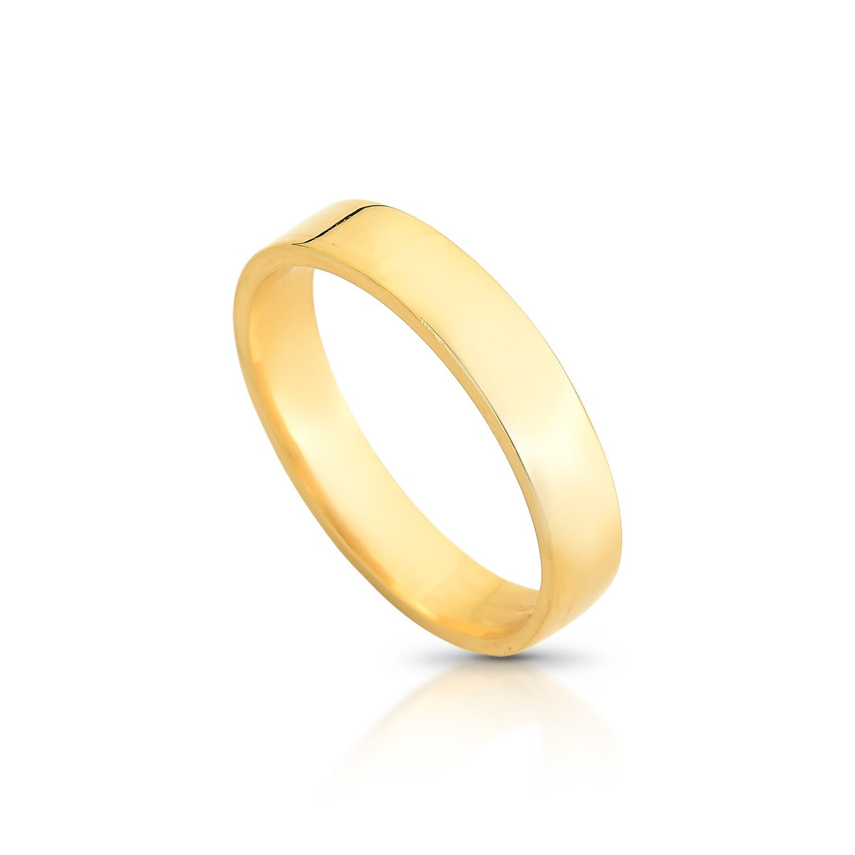 Aliança Reta 5mm Anatômica ouro 18k