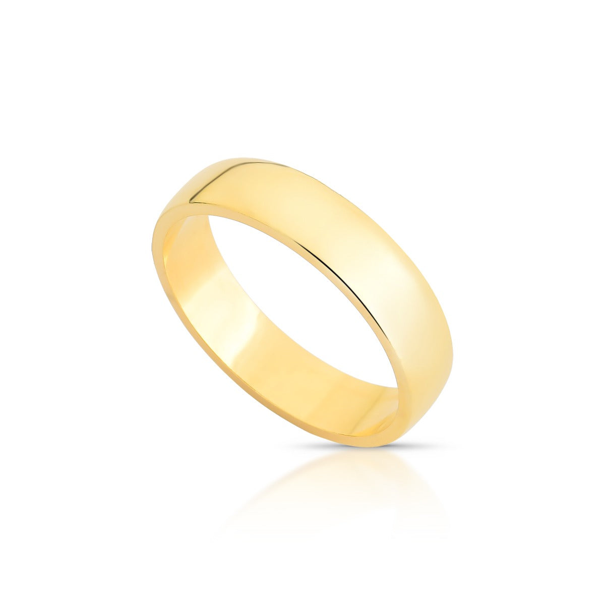 Aliança Abaulada 4,90mm em Ouro 18K
