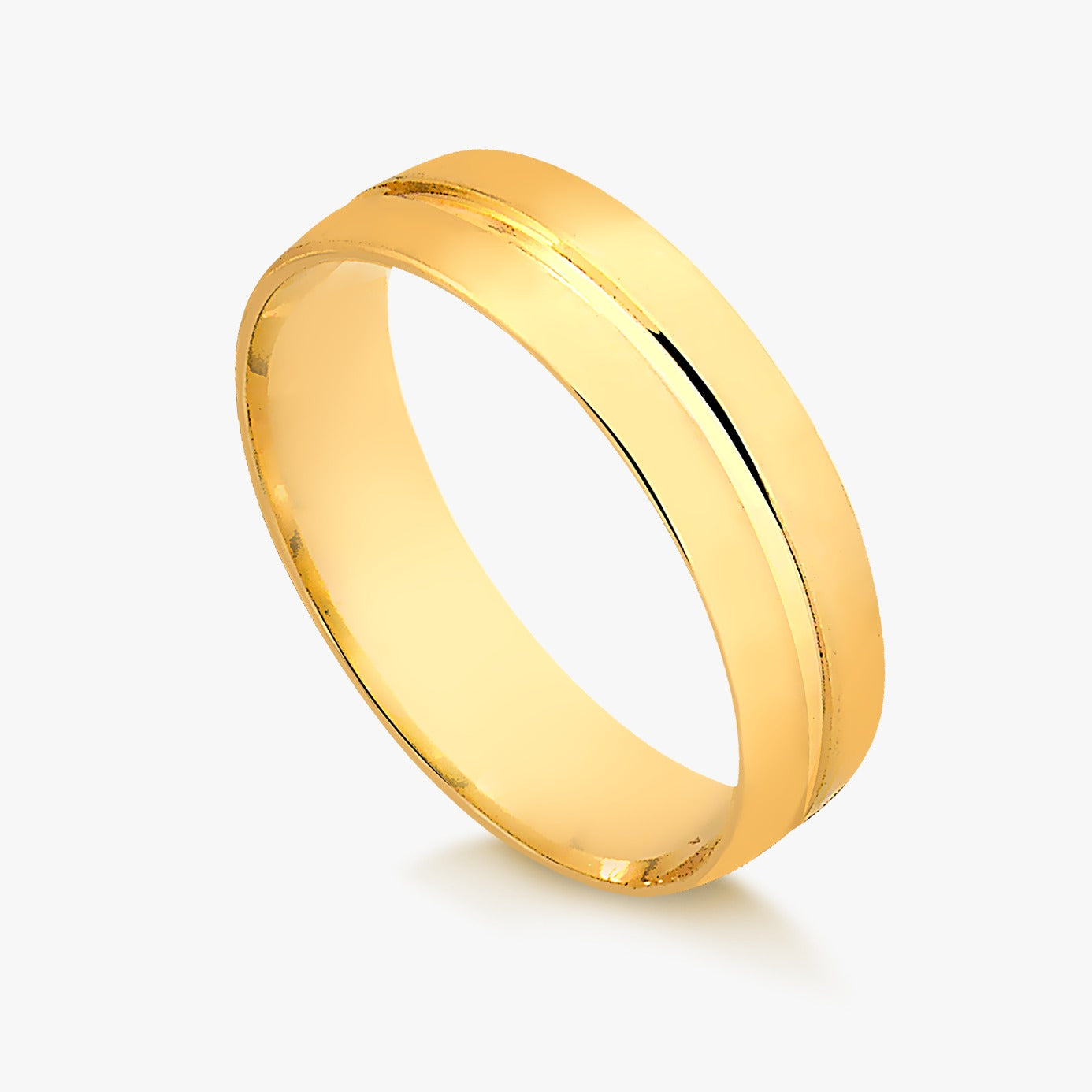 Aliança Reta 6mm Confort Ouro 18K