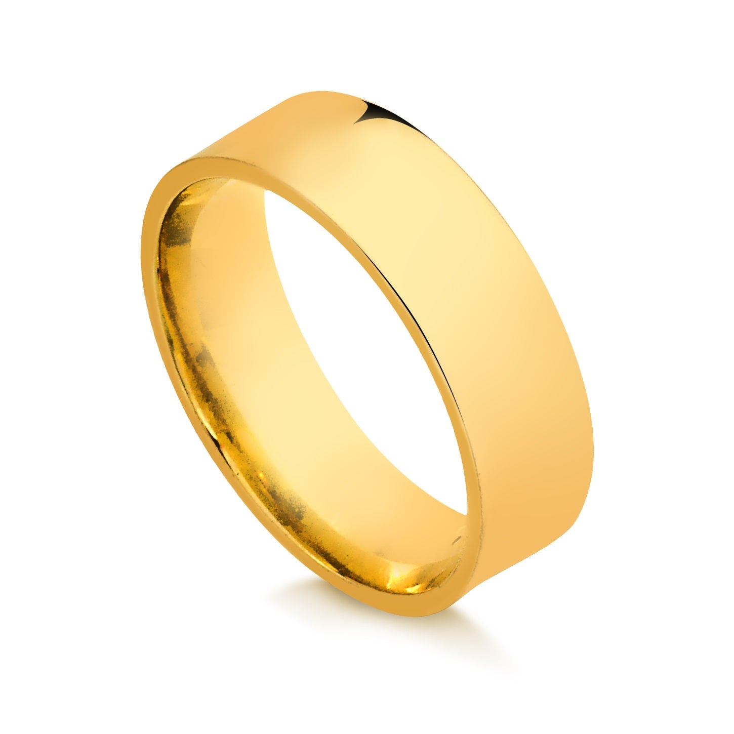 Aliança Reta 6,40mm Ouro 18K