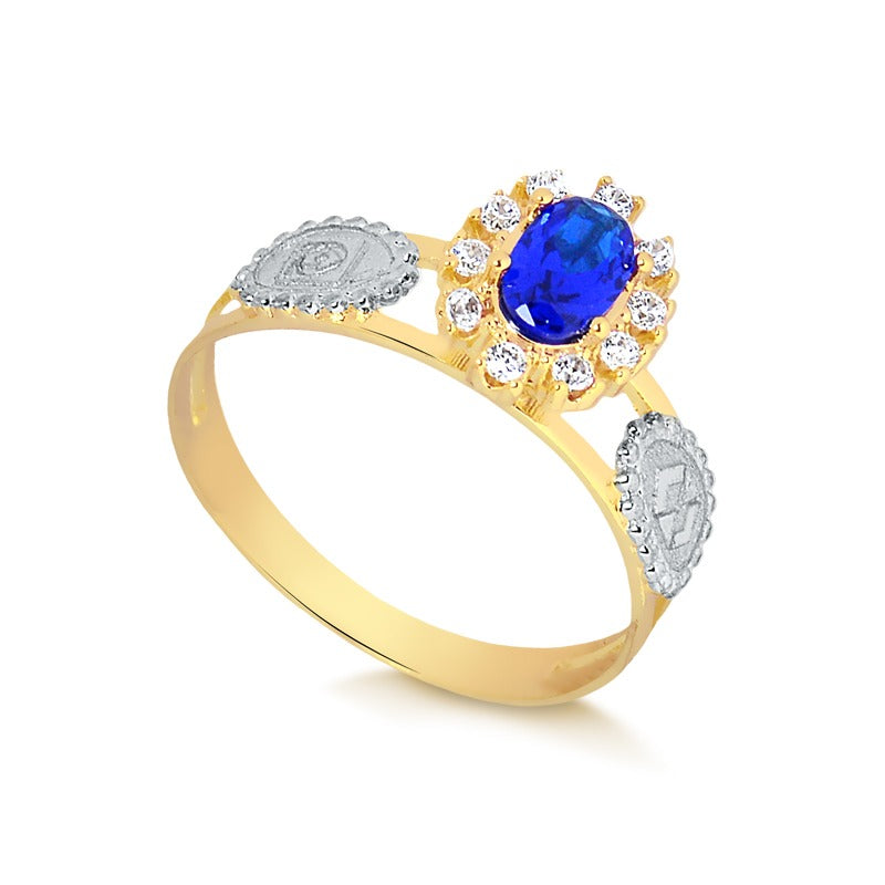 Anel de Formatura Oval em Ouro 18K – Esmeralda, Rubi ou Safira Azul