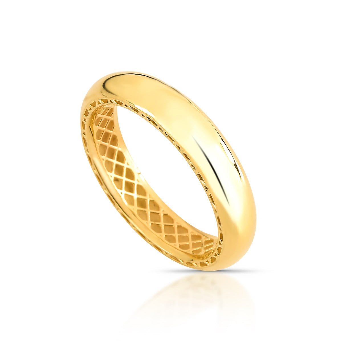 Aliança Rio Sena Anatômica 3,50mm em Ouro 18K