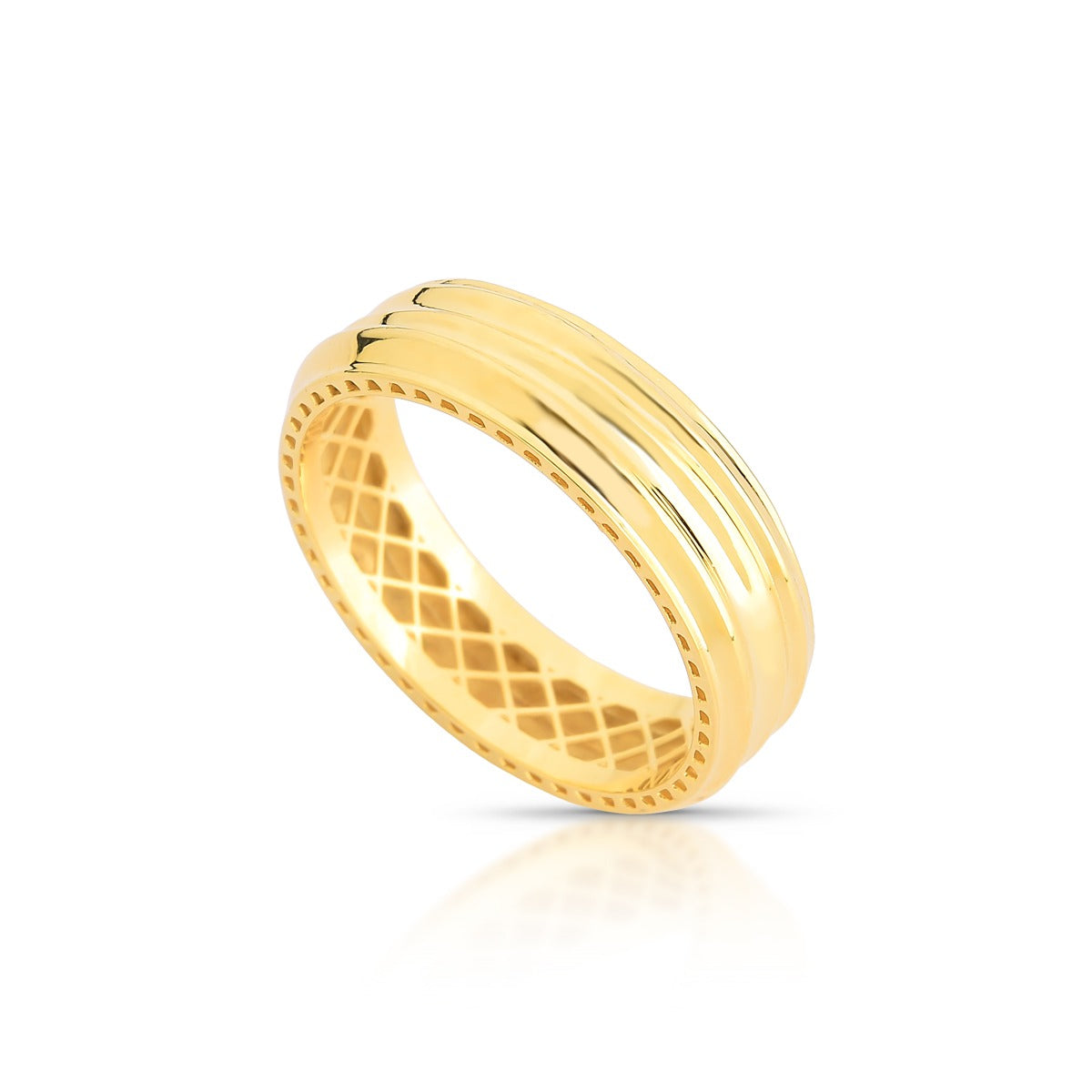 Aliança Notre Dame 6mm Anatômica em Ouro 18K