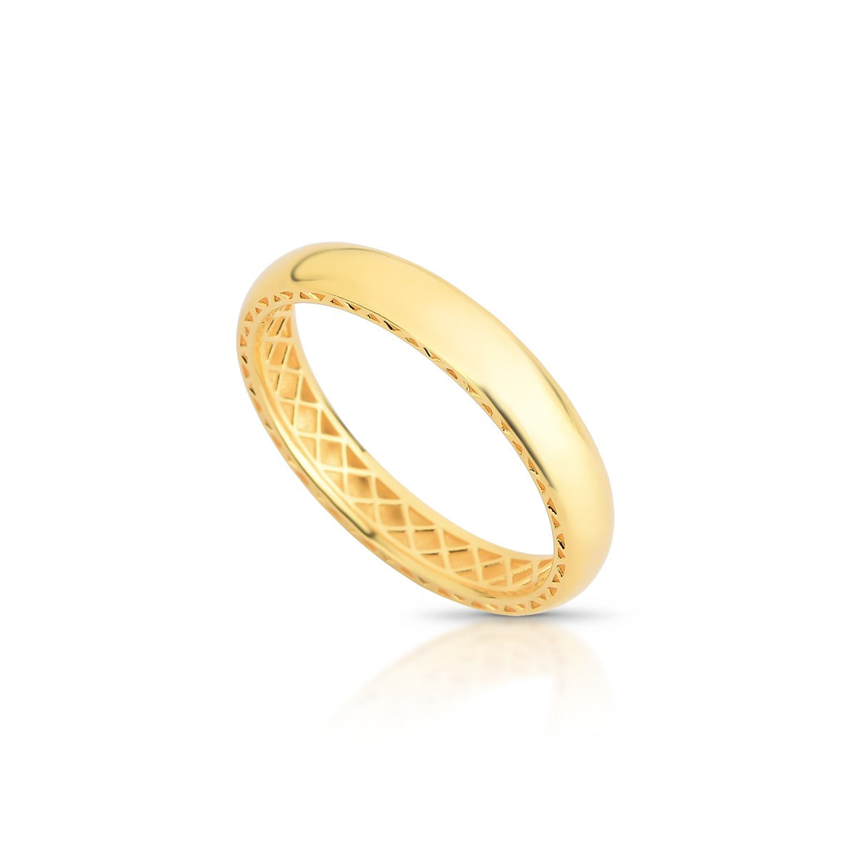 Aliança Rio Sena em Ouro 18K