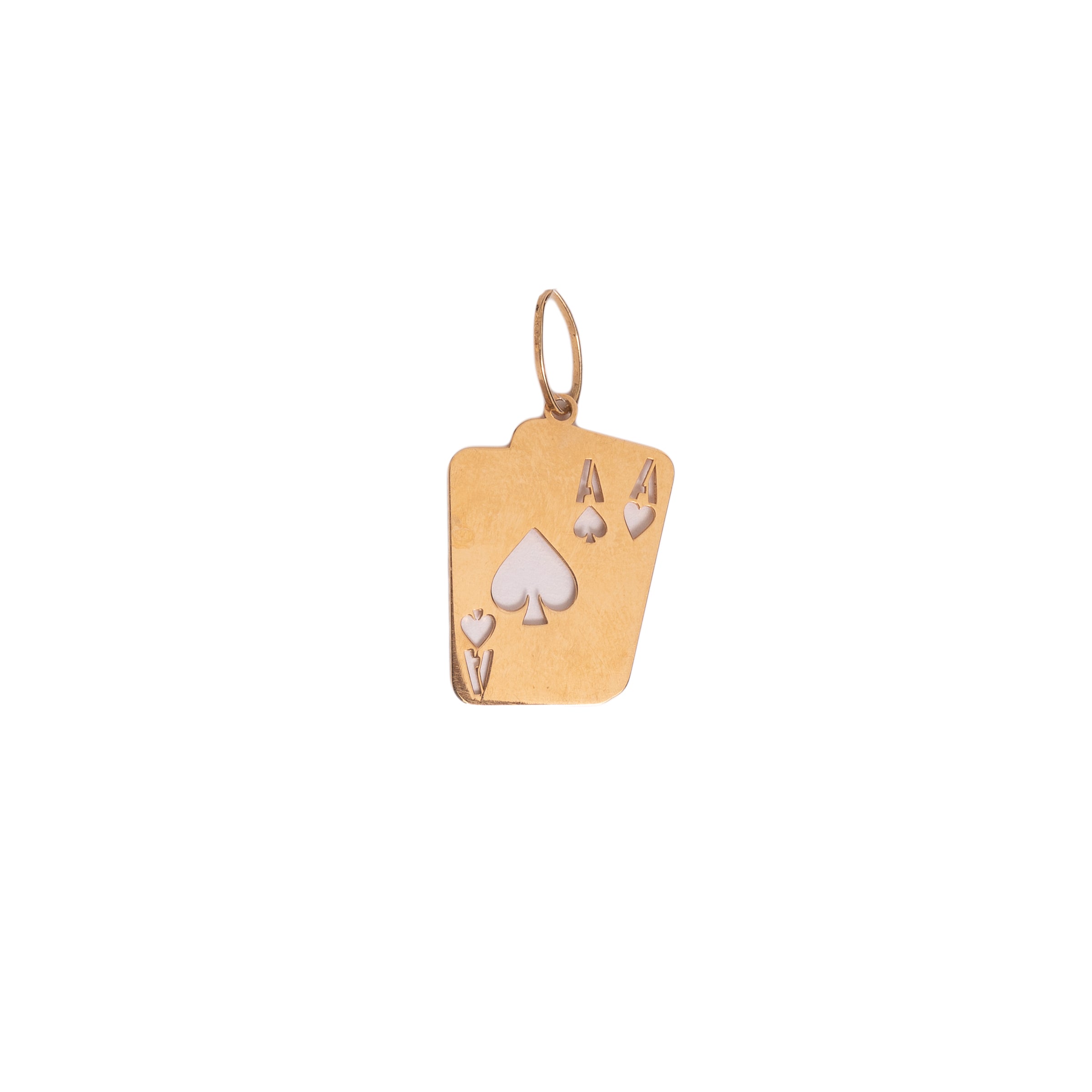 Pingente poker vazado ouro 18k