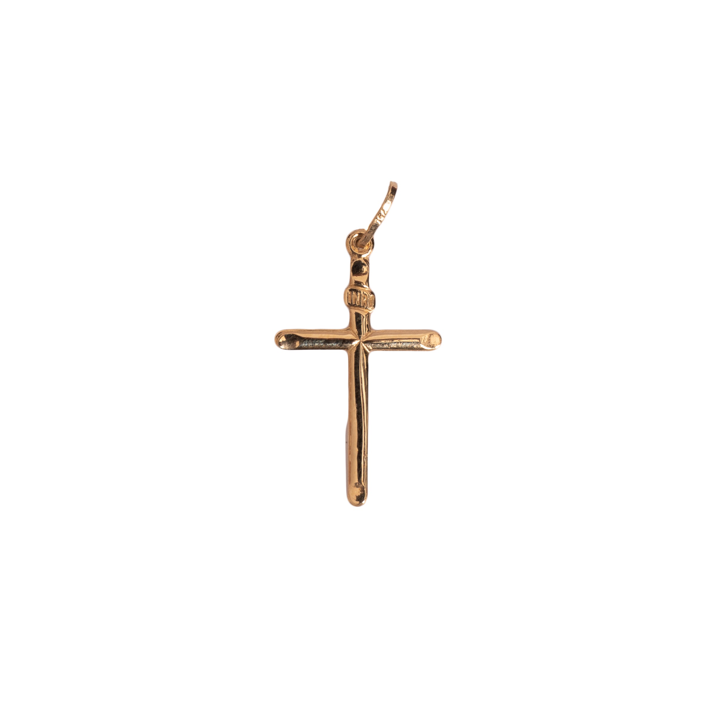 Pingente cruz liso ouro 18k