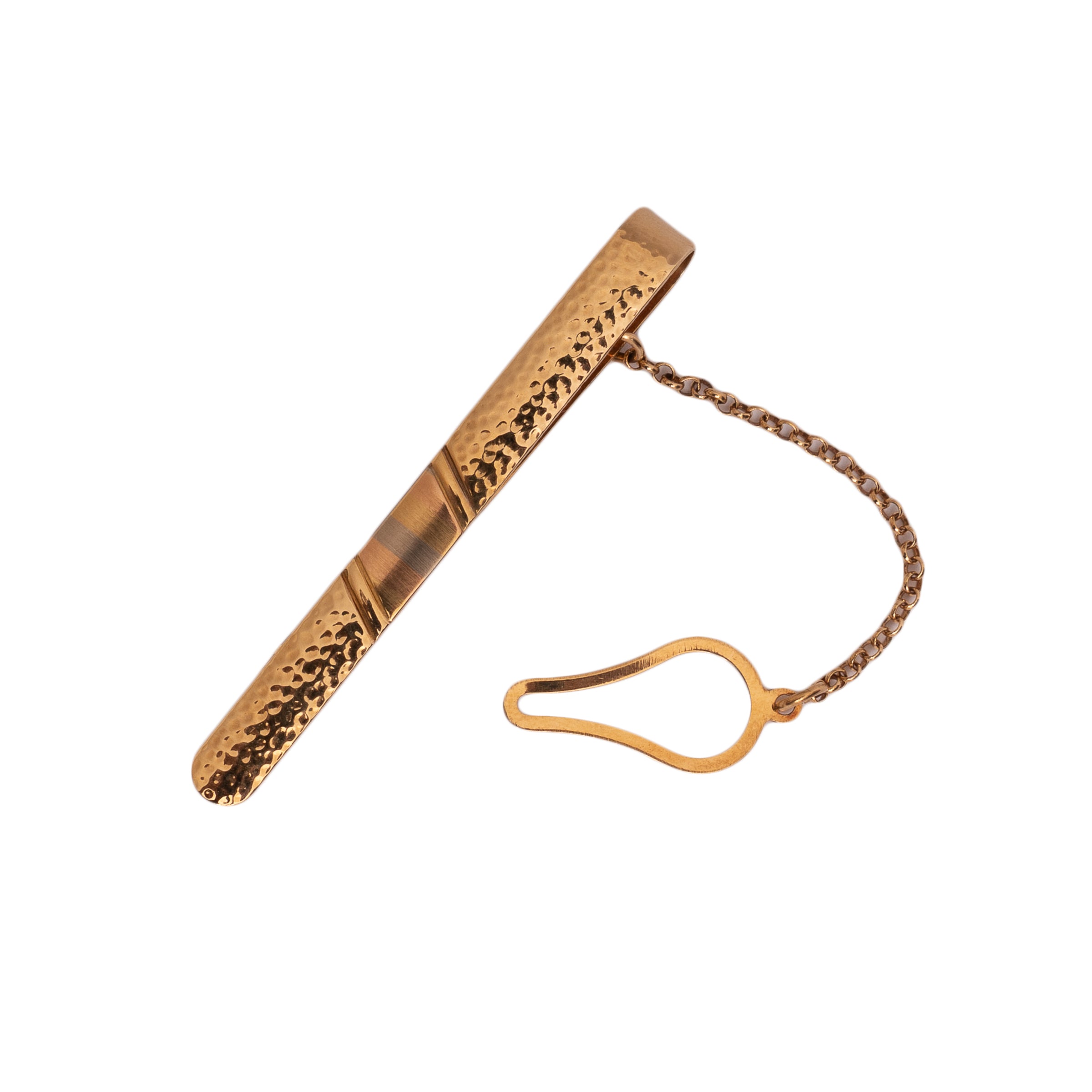 Prendedor de gravata trabalhado ouro 18k