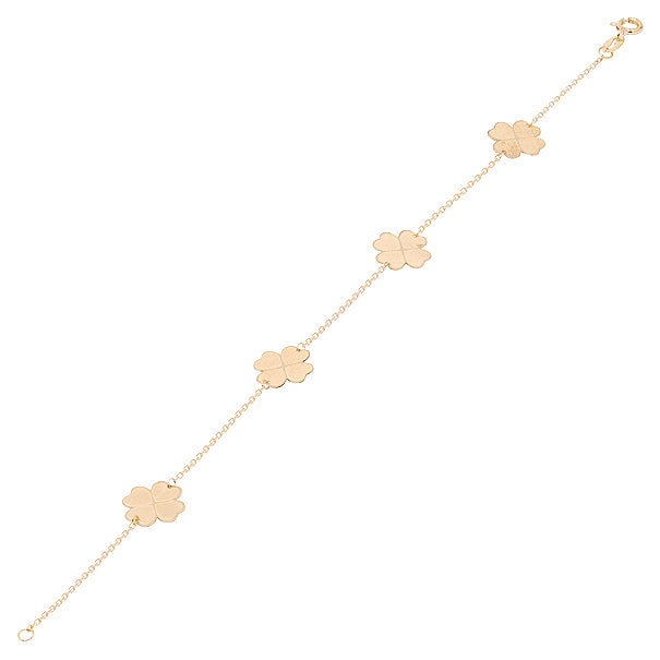 Pulseira cartier trevos fosco ouro 18k