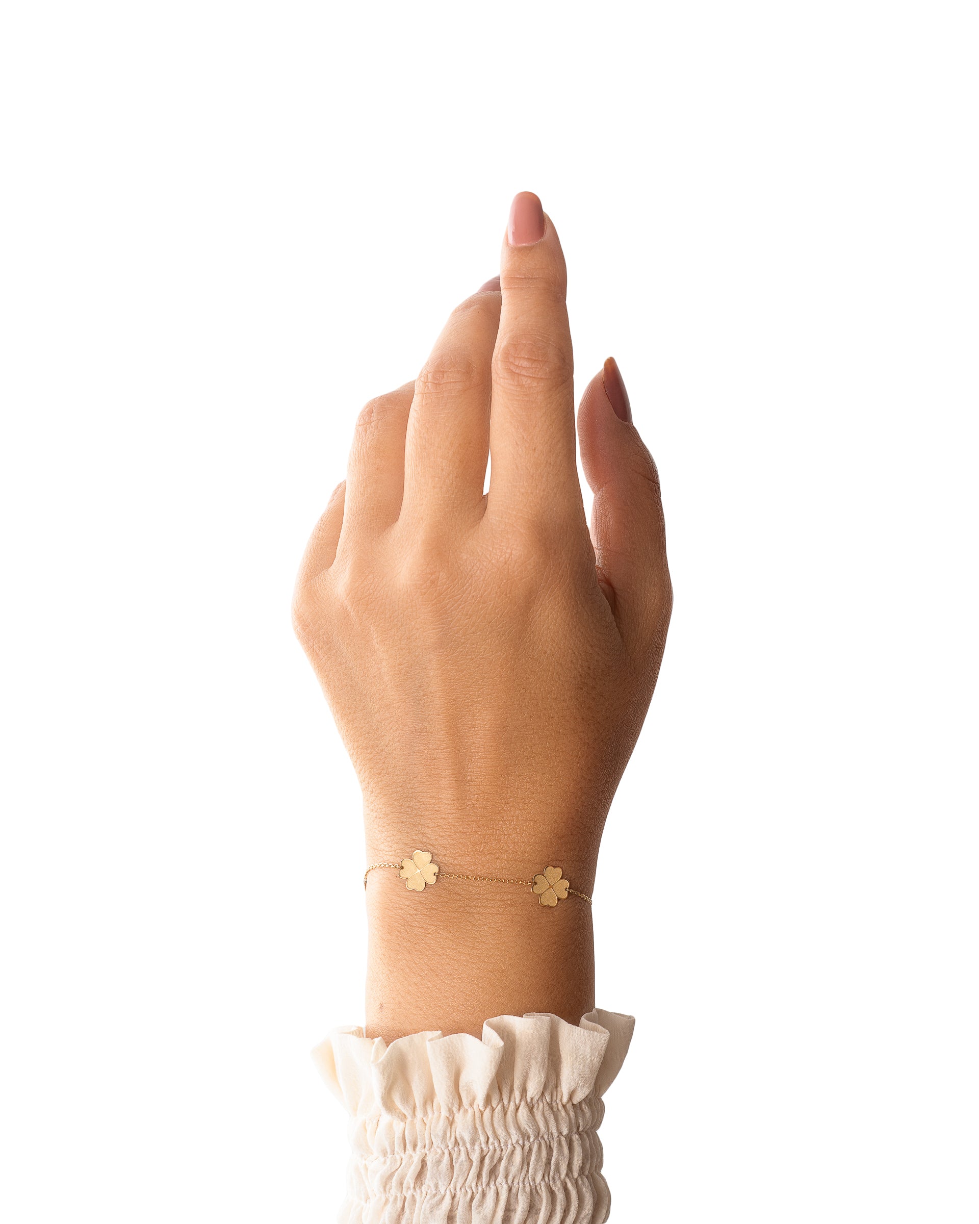 Pulseira cartier trevos fosco ouro 18k
