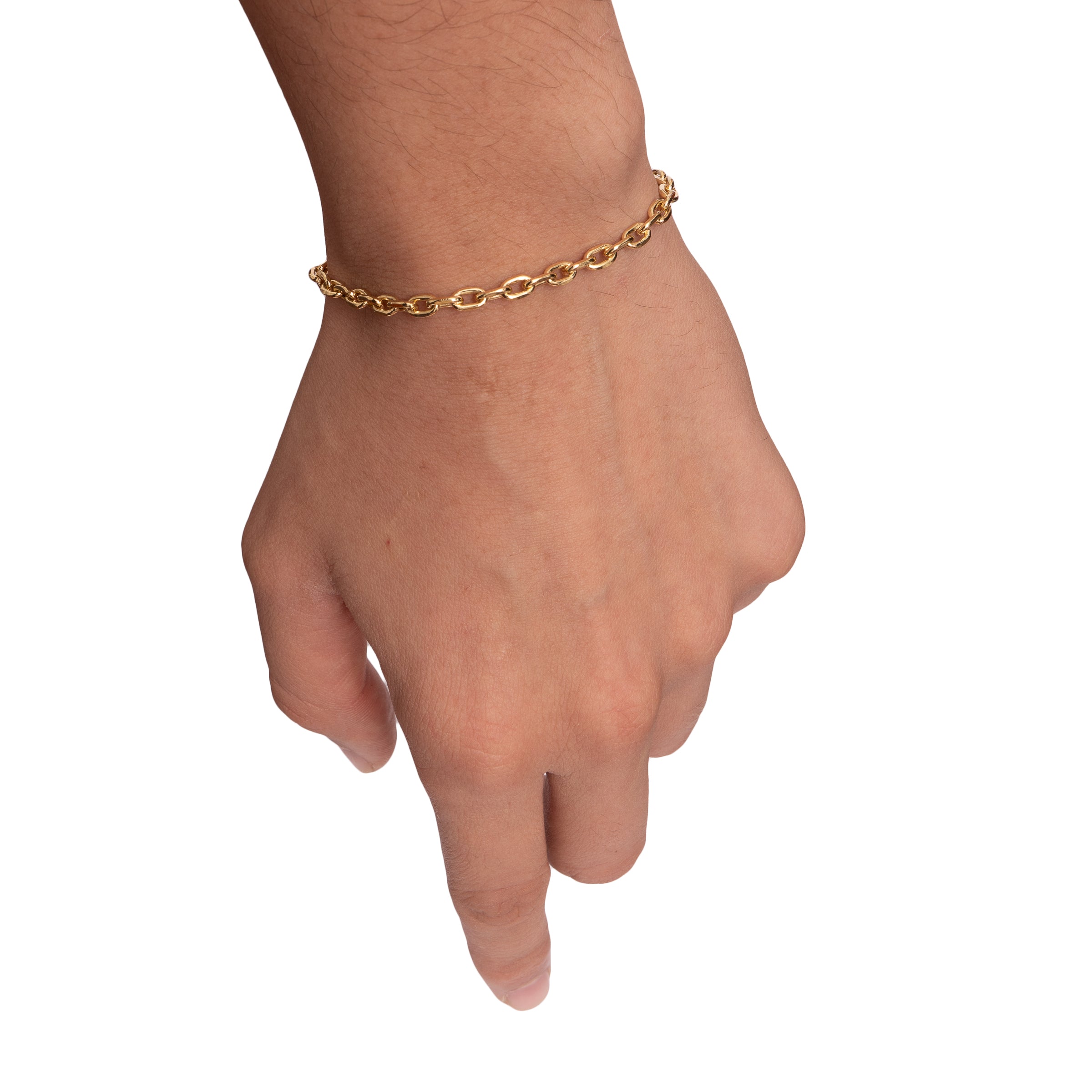 Pulseira masculina cartier elos ovais ouro 18k