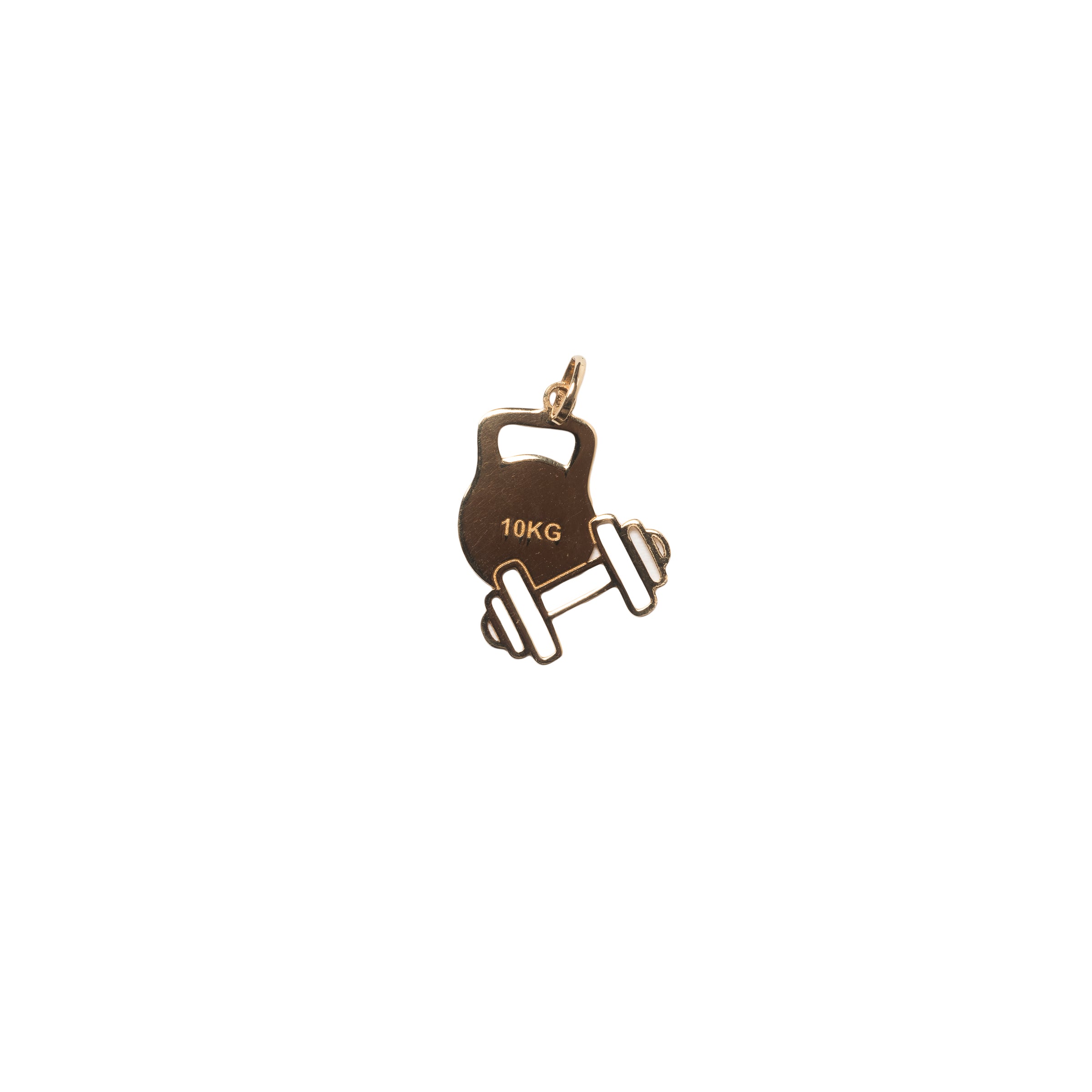 Pingente Fitness Peso Academia Ouro 18K