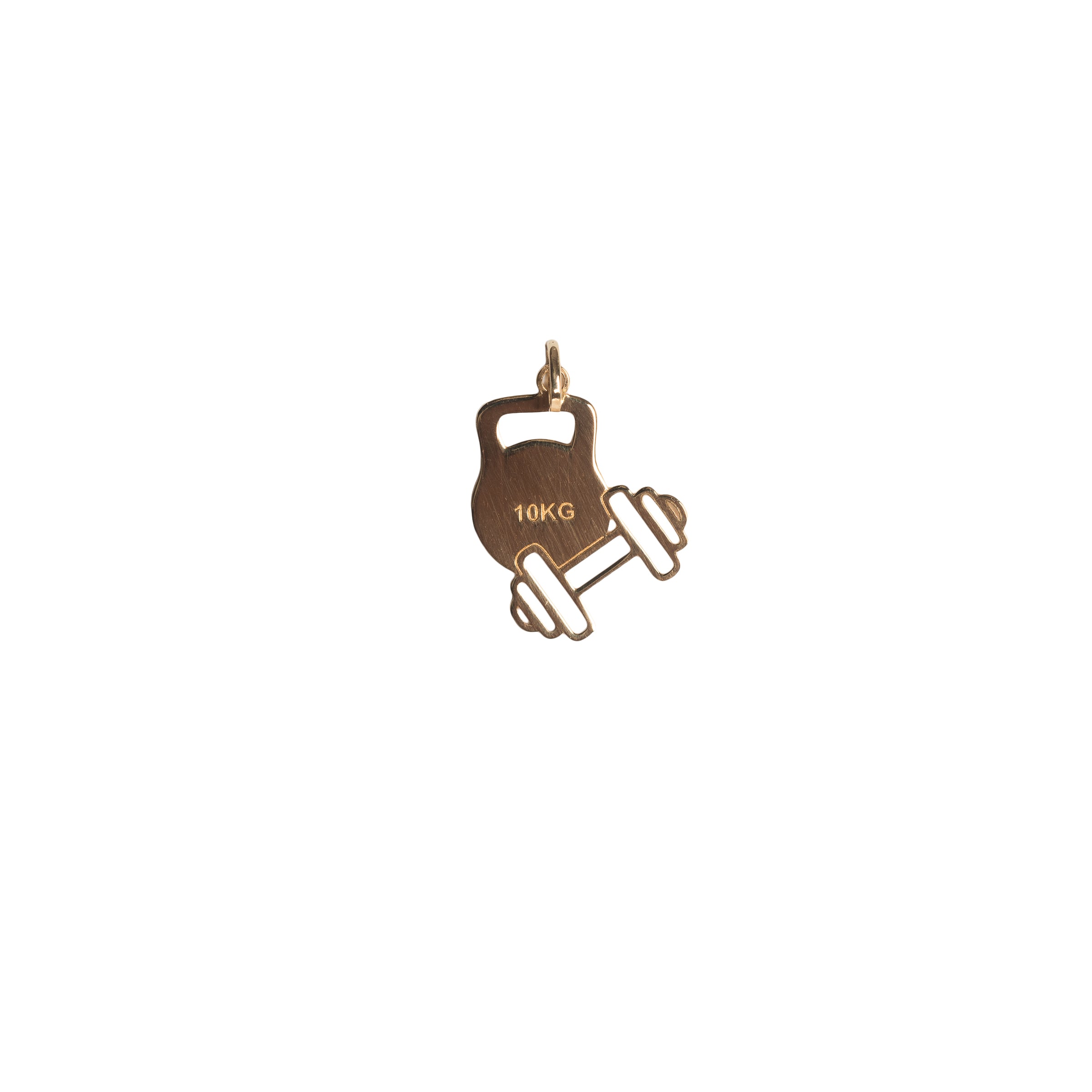 Pingente Fitness Peso Academia Ouro 18K