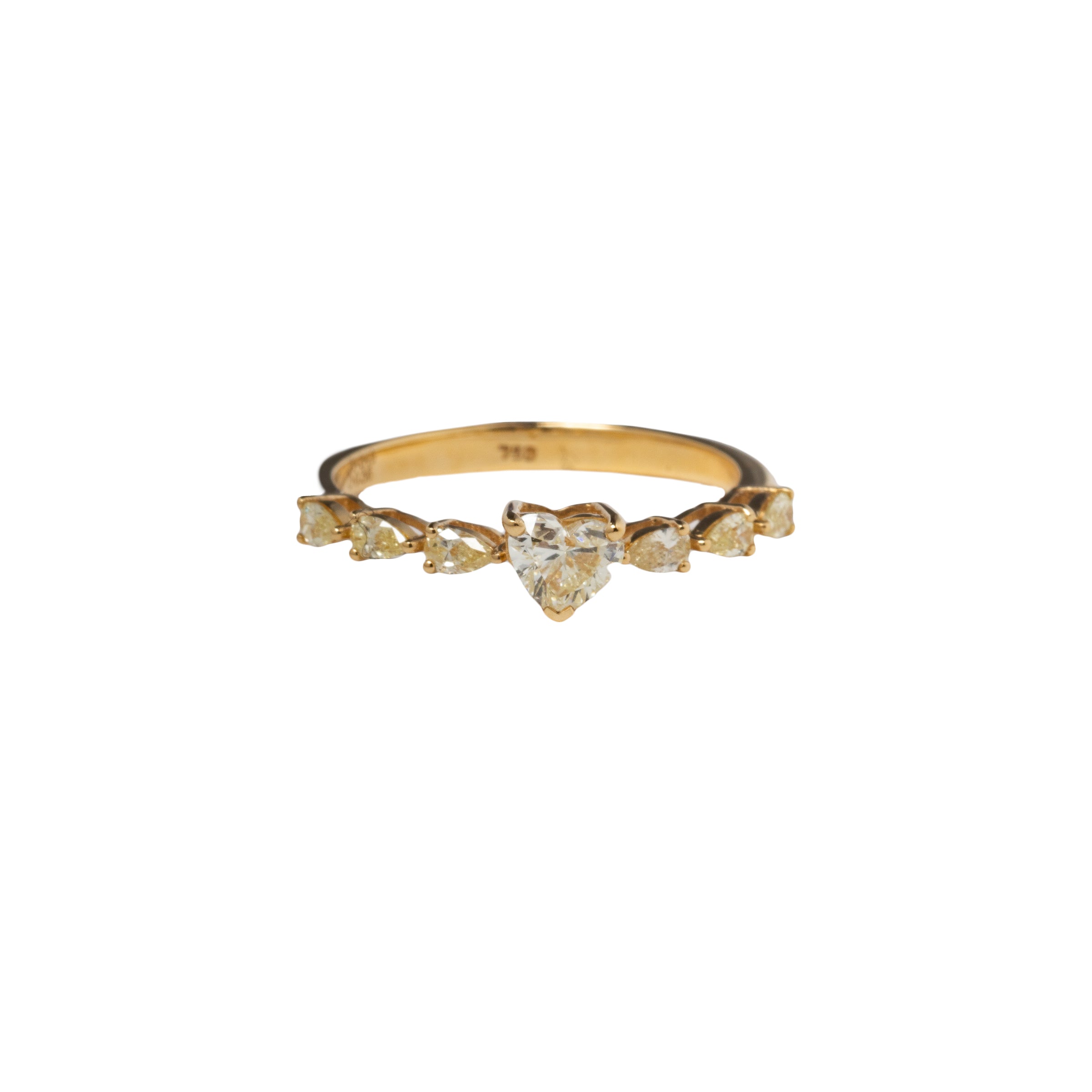 Anel Yellow com Diamantes em Ouro 18K