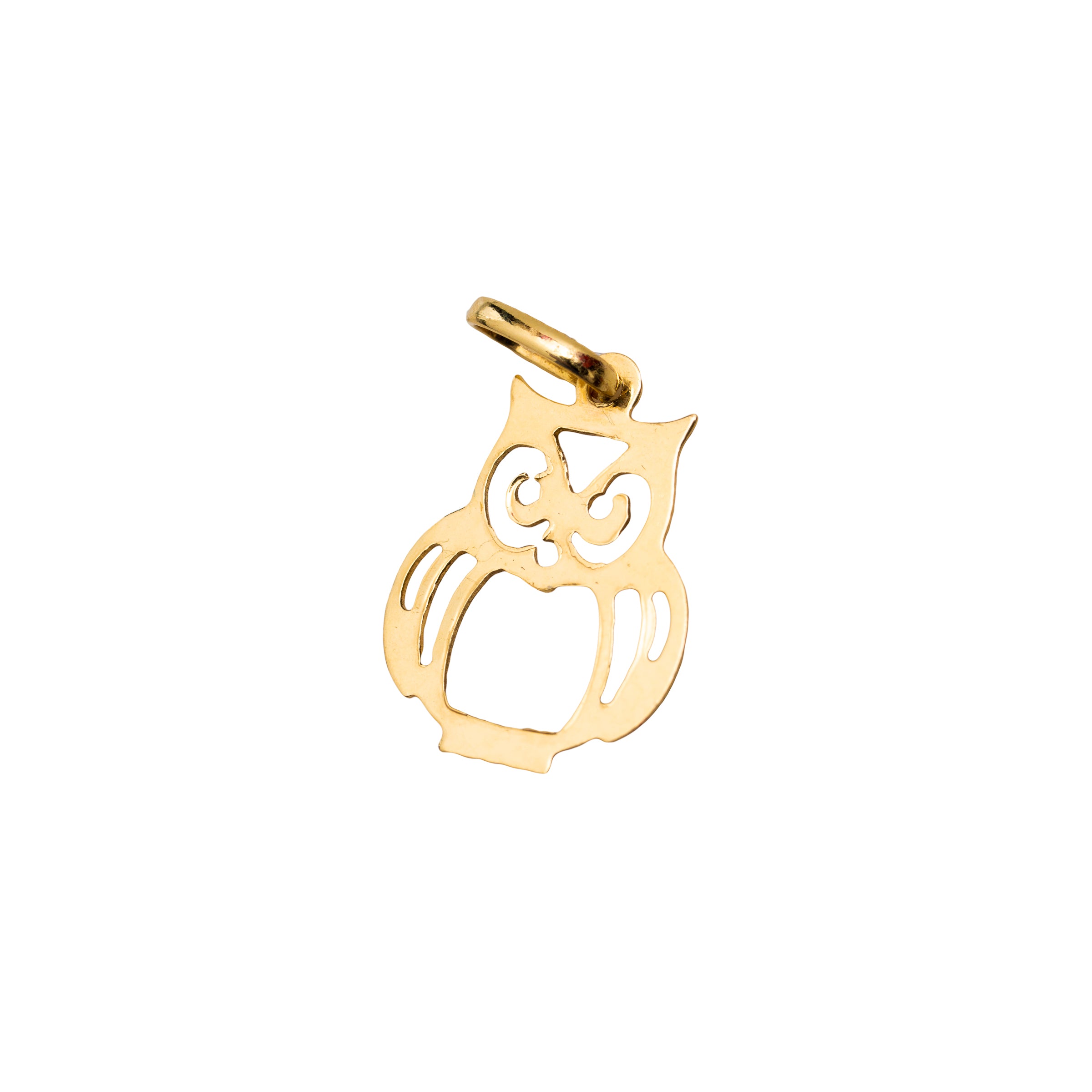 Pingente Coruja Vazada Ouro 18K