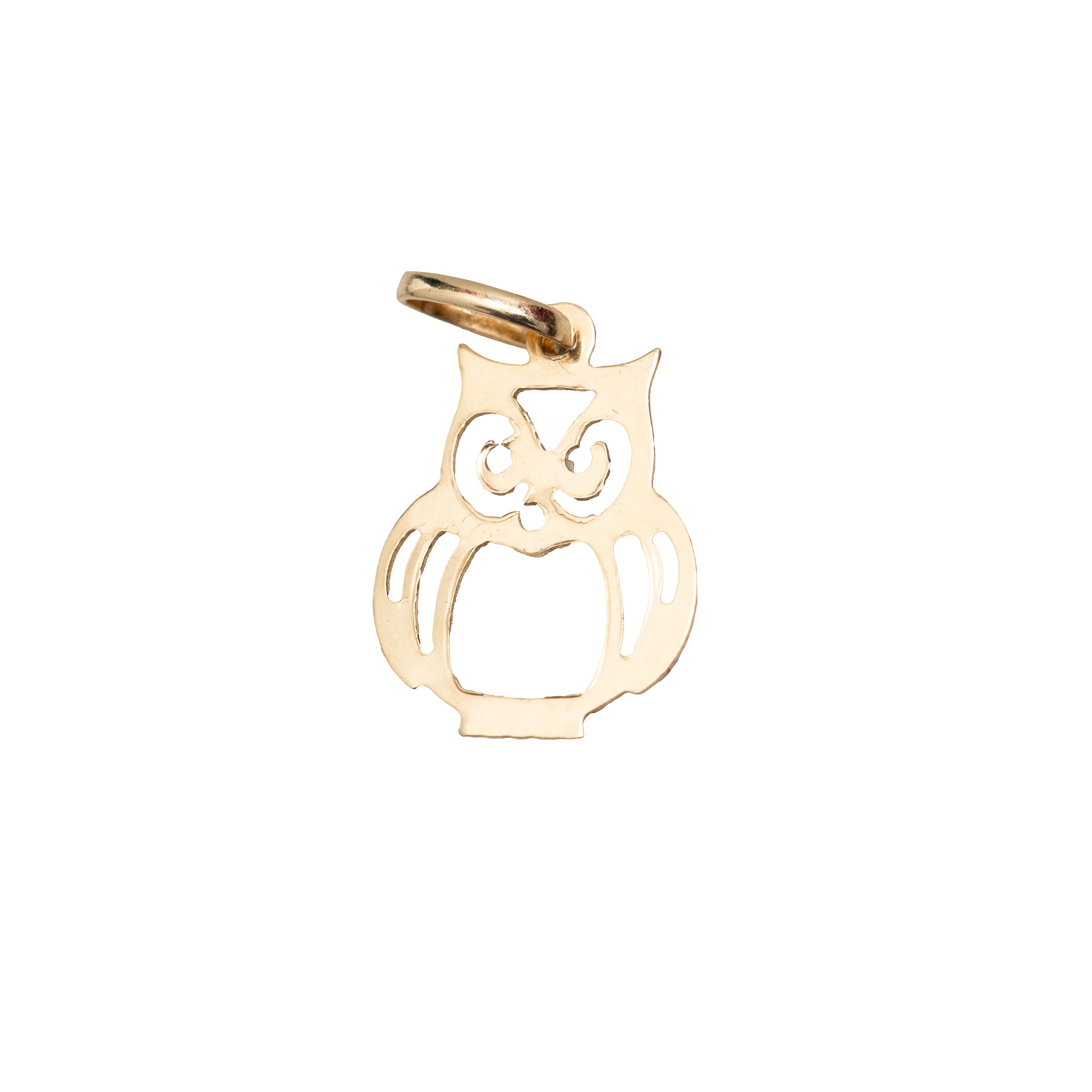 Pingente Coruja Vazada Ouro 18K