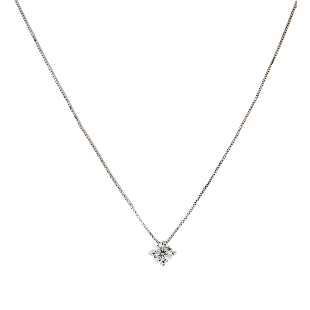 Gargantilha Lustre ponto de luz com diamante 50 pontos e ouro 18k