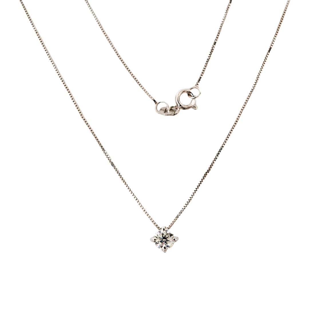 Gargantilha Lustre ponto de luz com diamante 50 pontos e ouro 18k