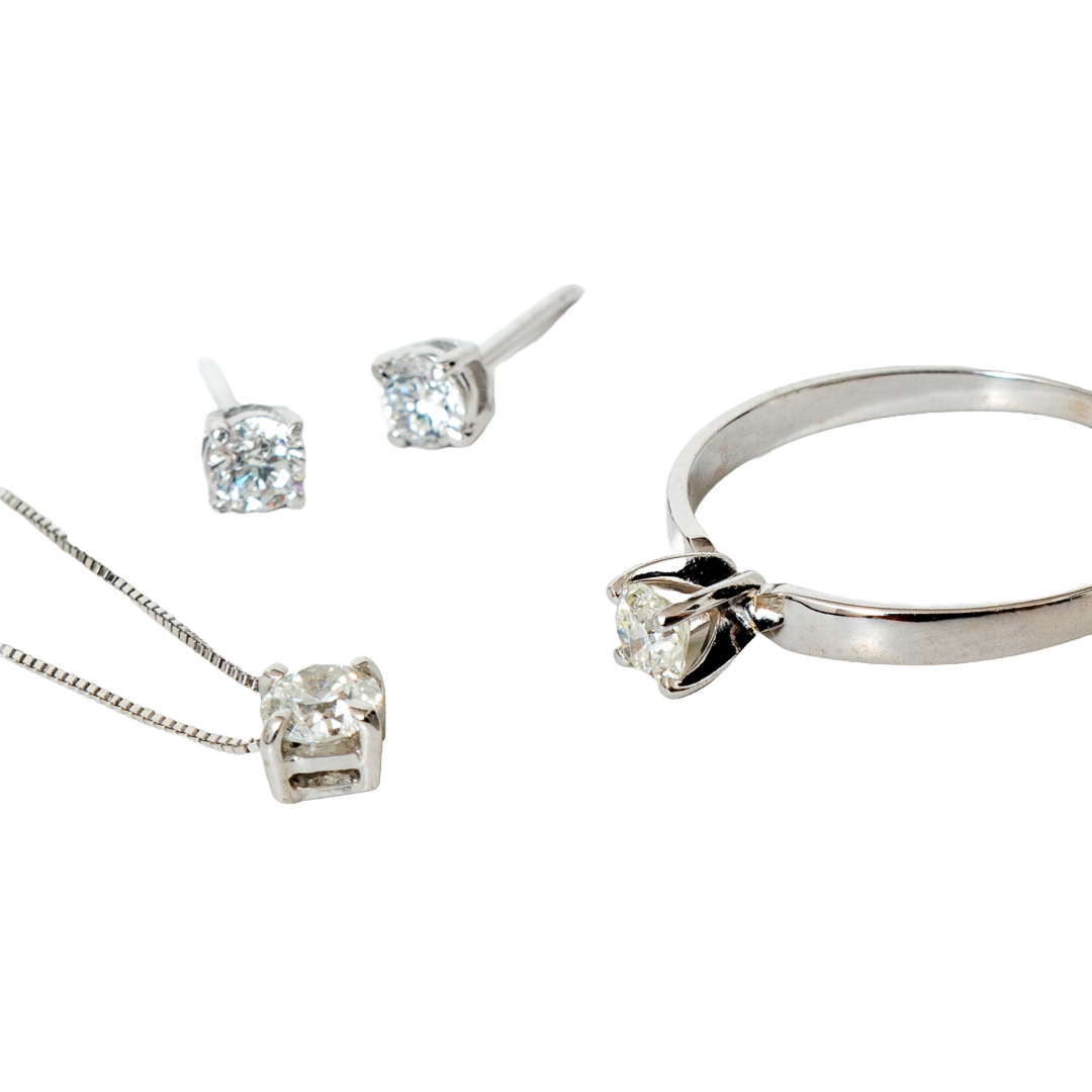 Anel solitário Sublime de diamante e ouro 18k
