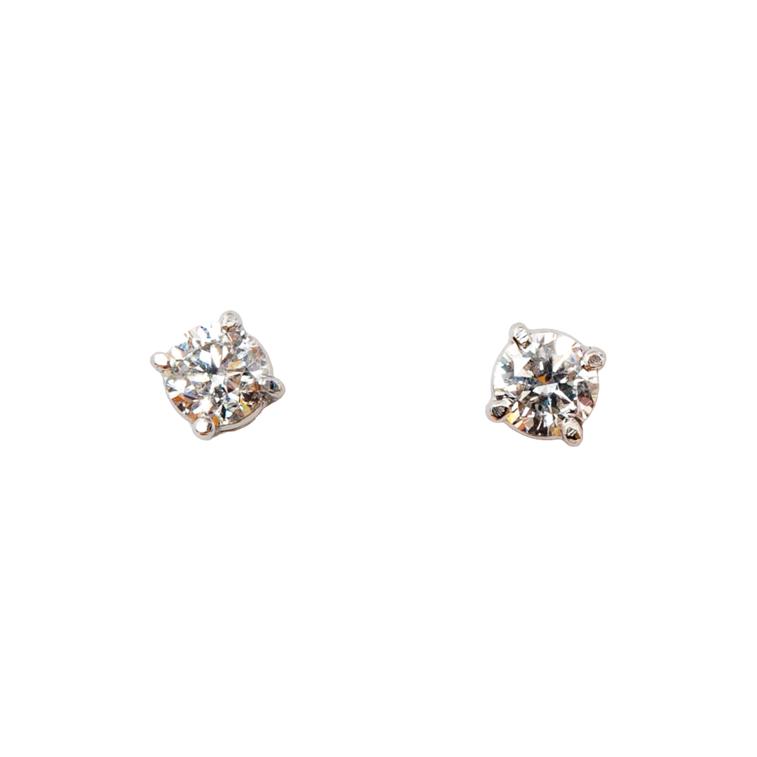 Brinco solitário Atria de diamante e ouro 18k