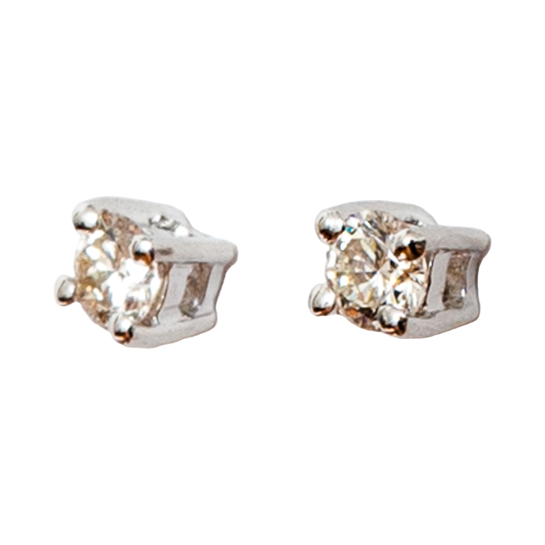 Brinco solitário Brisa de diamante e ouro 18k