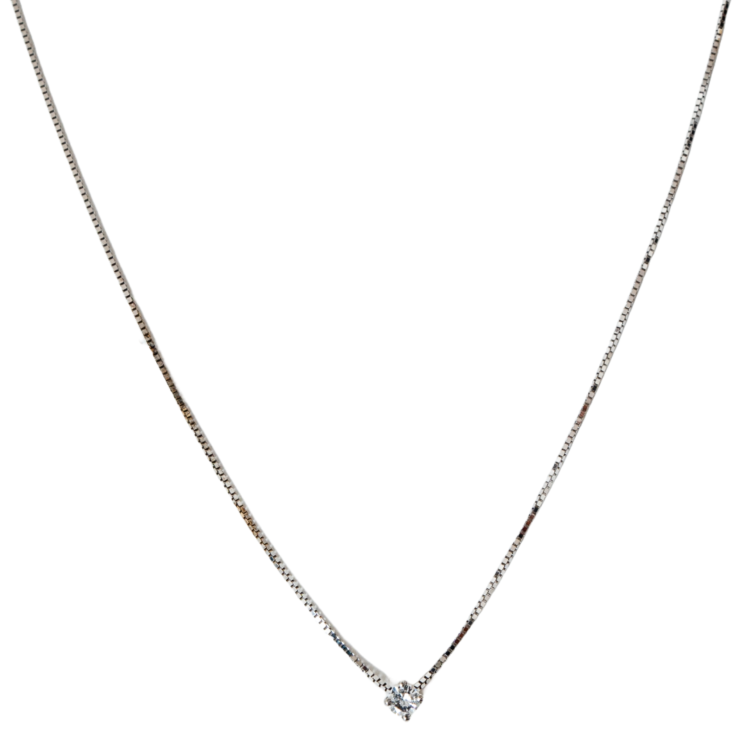 Gargantilha ponto de luz Perfect com diamante de 10 pontos e ouro 18k