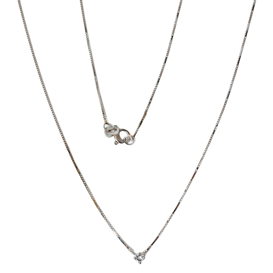 Gargantilha ponto de luz Perfect com diamante de 10 pontos e ouro 18k