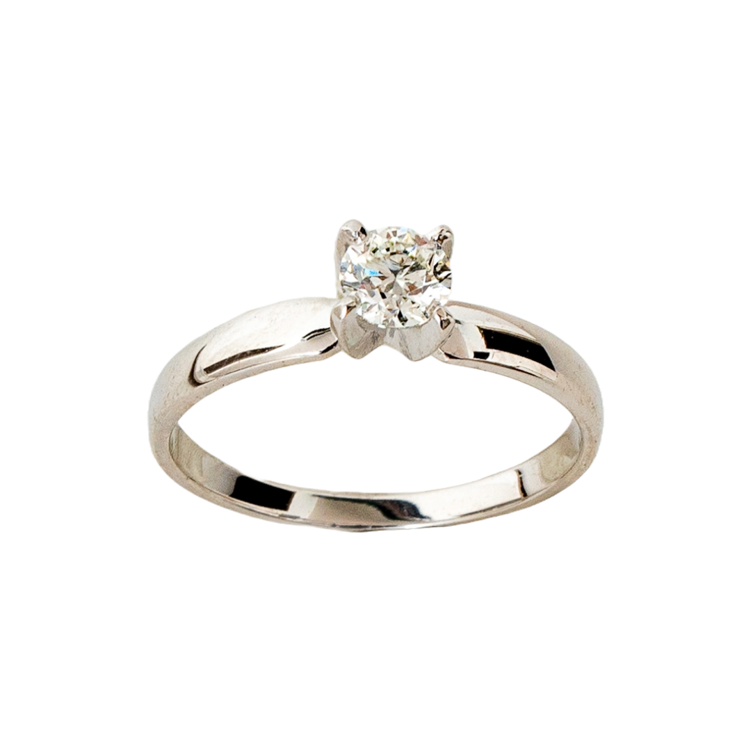 Anel solitário Hera de diamante e ouro 18k