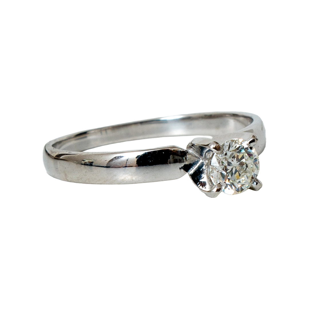 Anel solitário Hera de diamante e ouro 18k