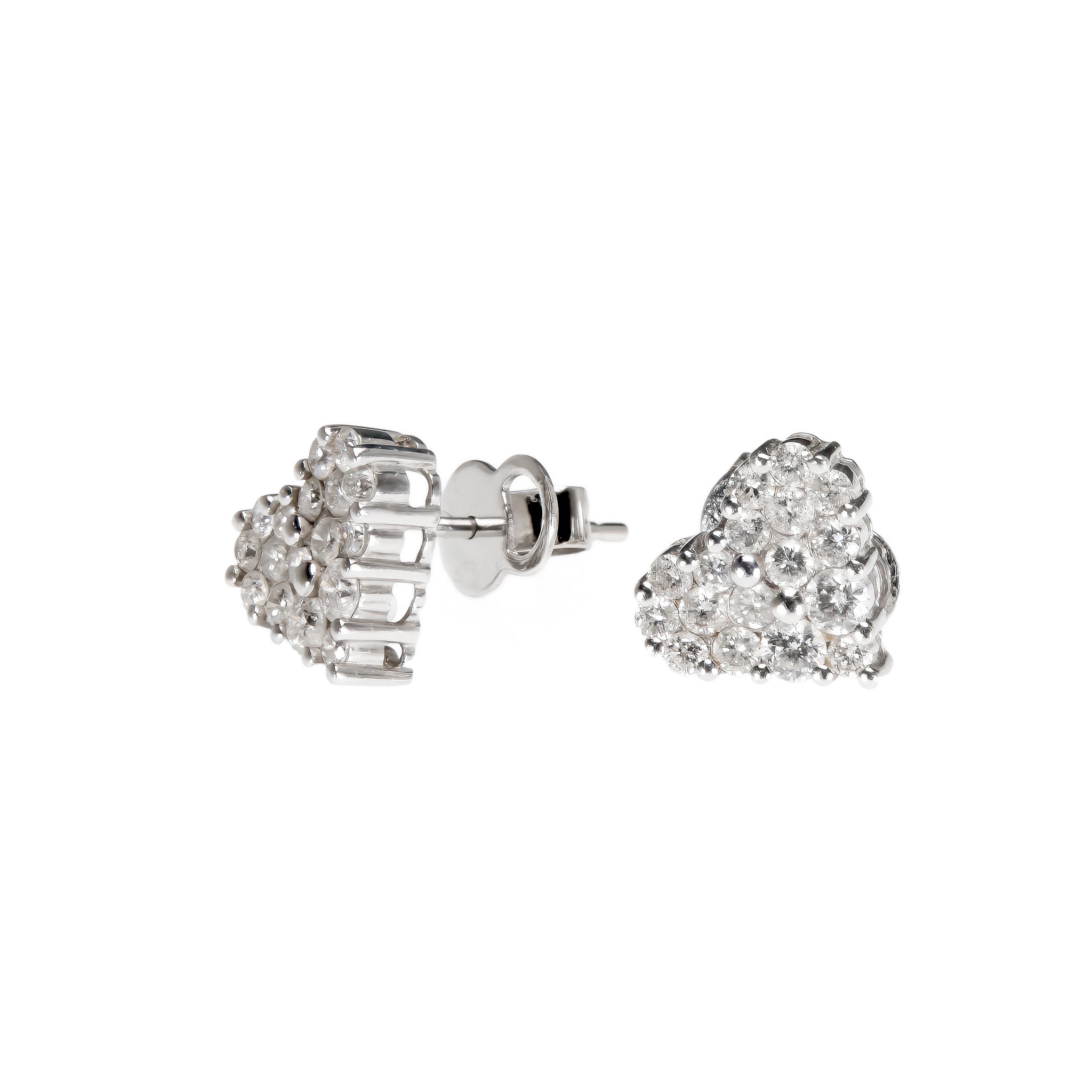 Brinco Supreme coração diamante e ouro 18k