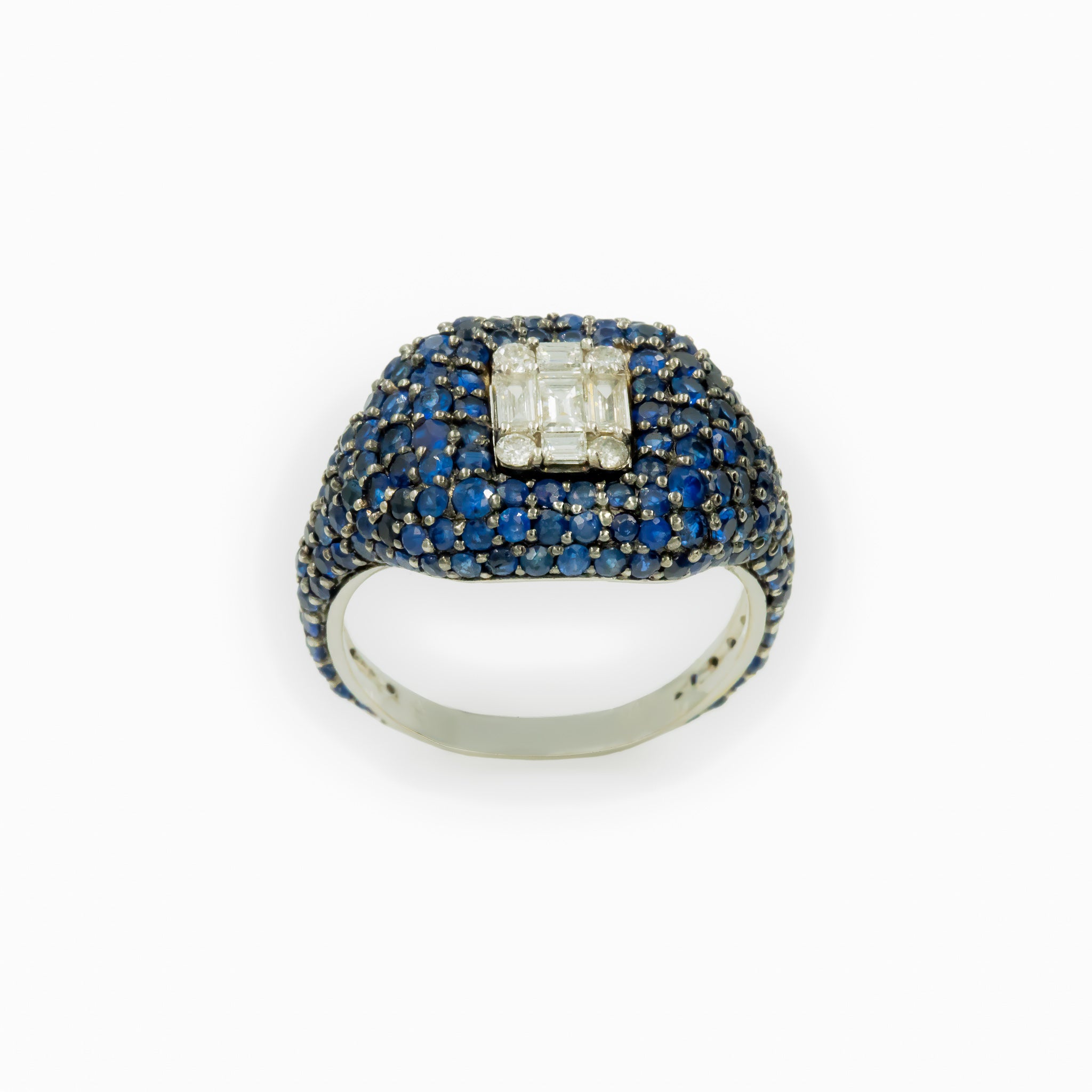 Anel Blue sarifa de diamante e ouro 18k