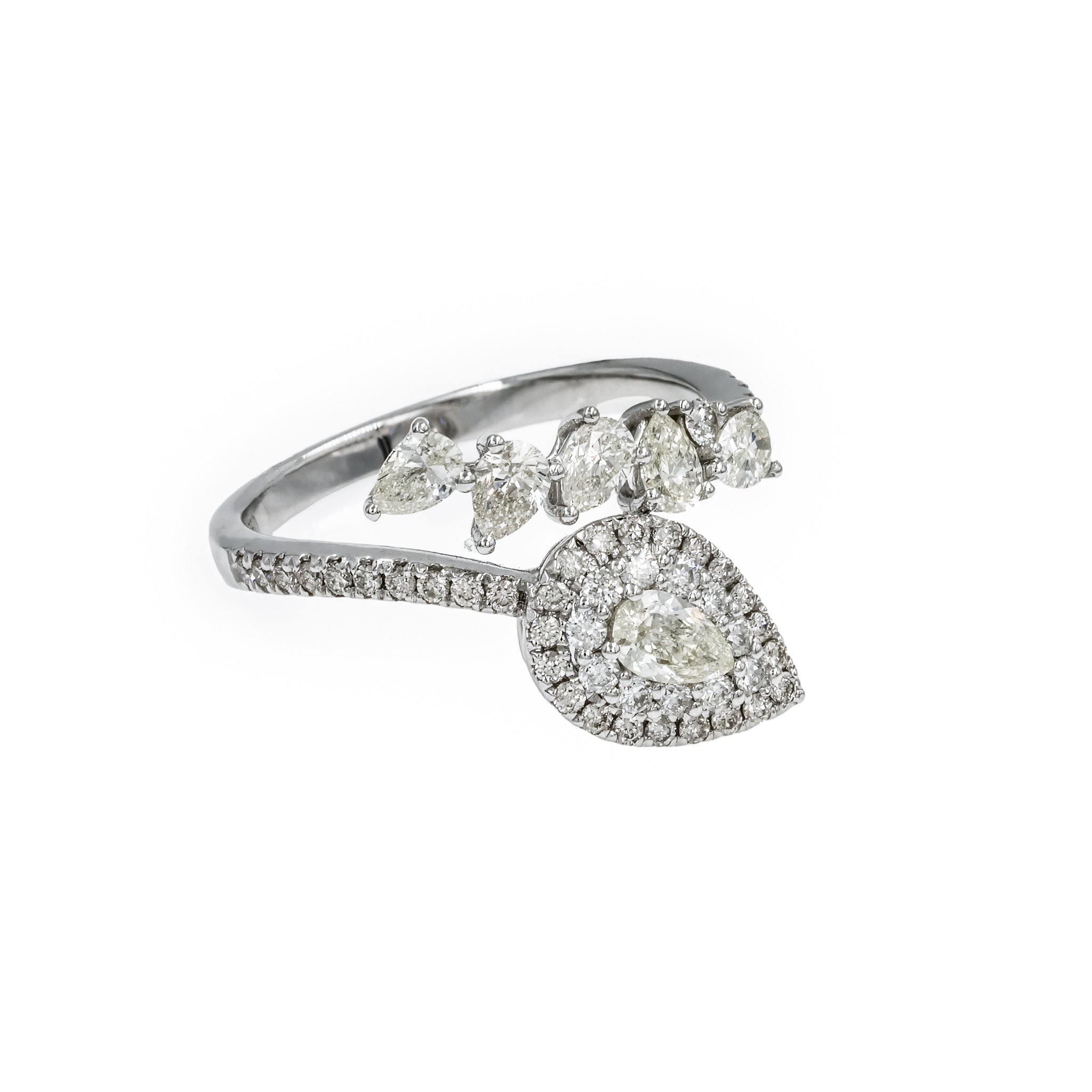 Anel Fancy de diamante e ouro 18k