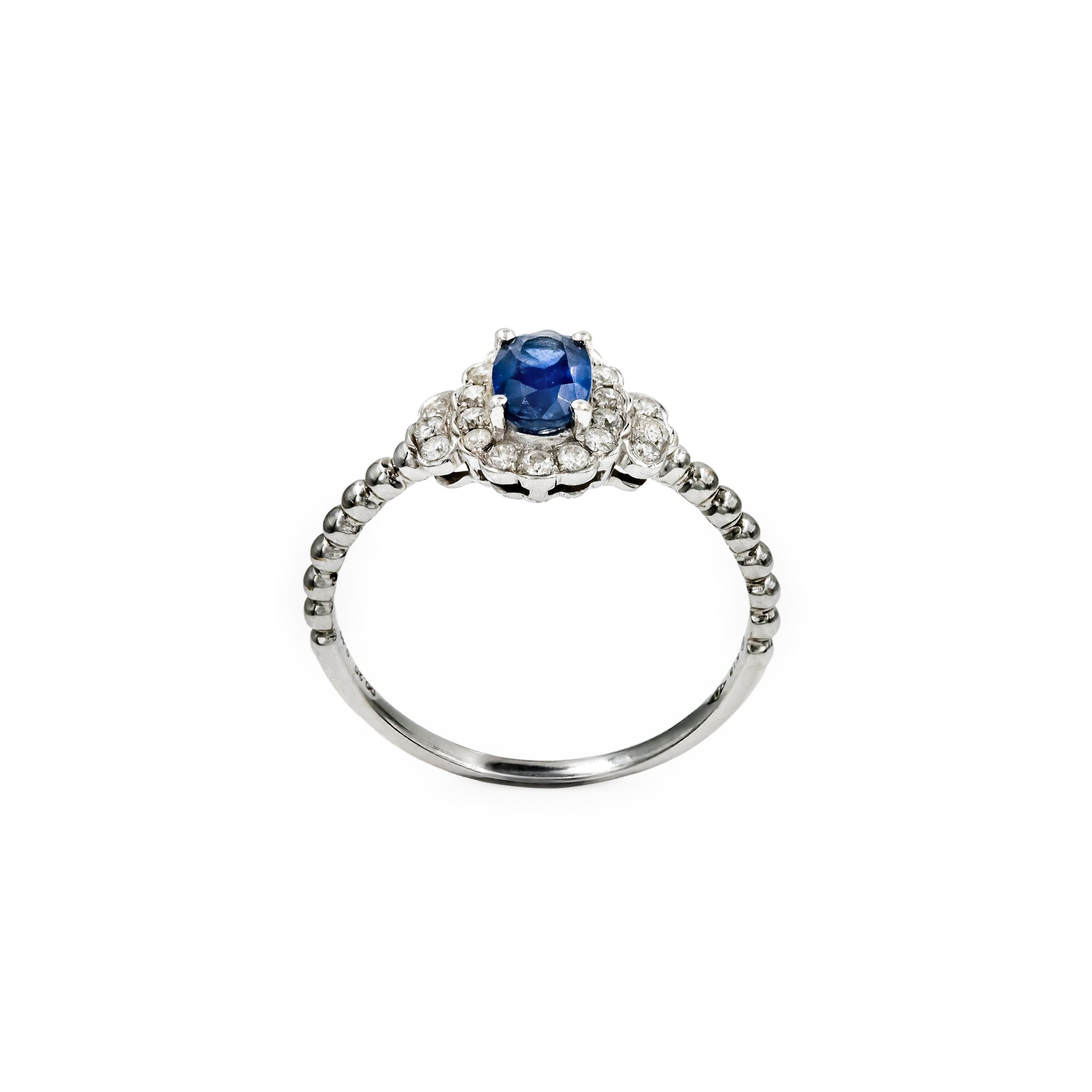 Anel Pop Classic Safira de diamante e ouro 18k