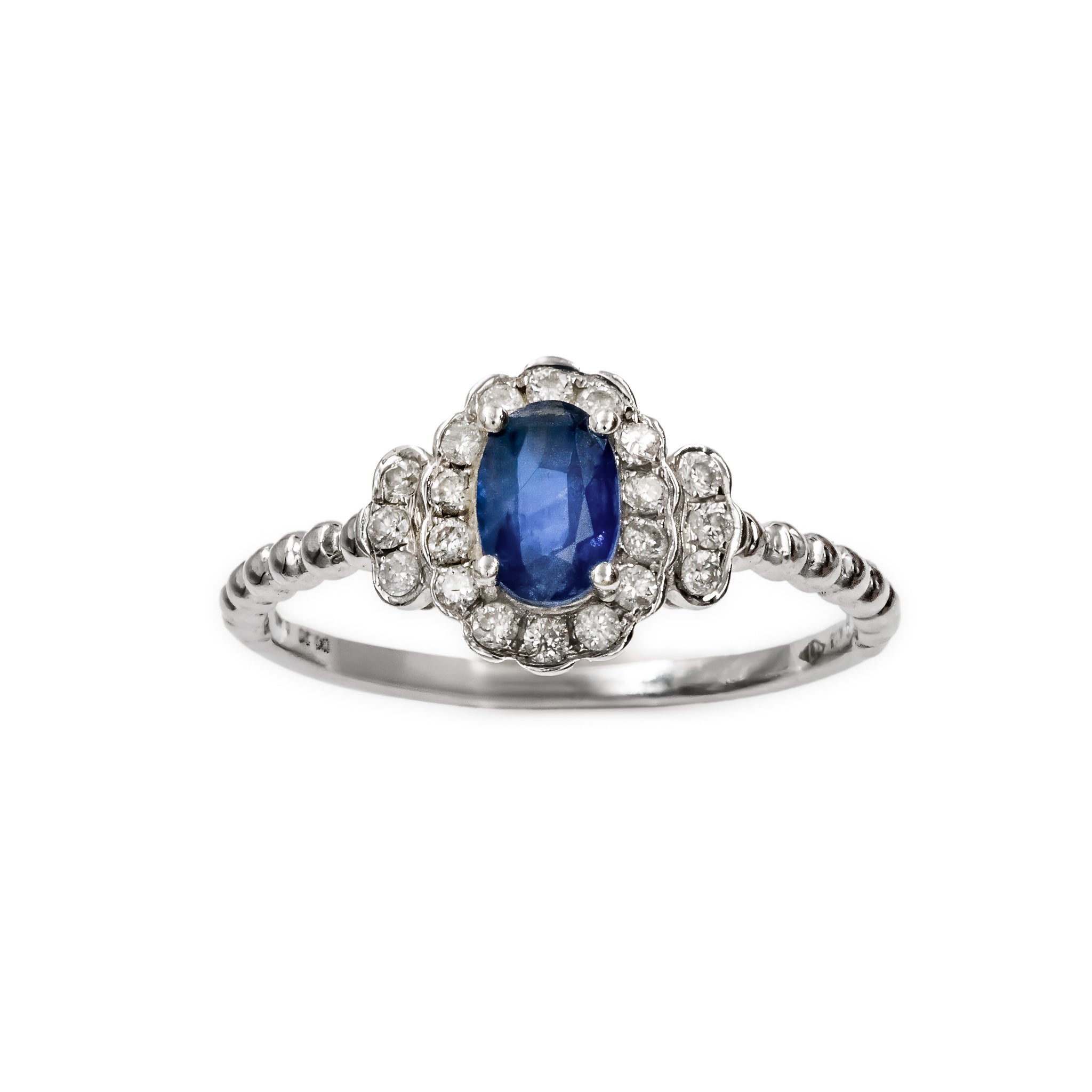 Anel Pop Classic Safira de diamante e ouro 18k