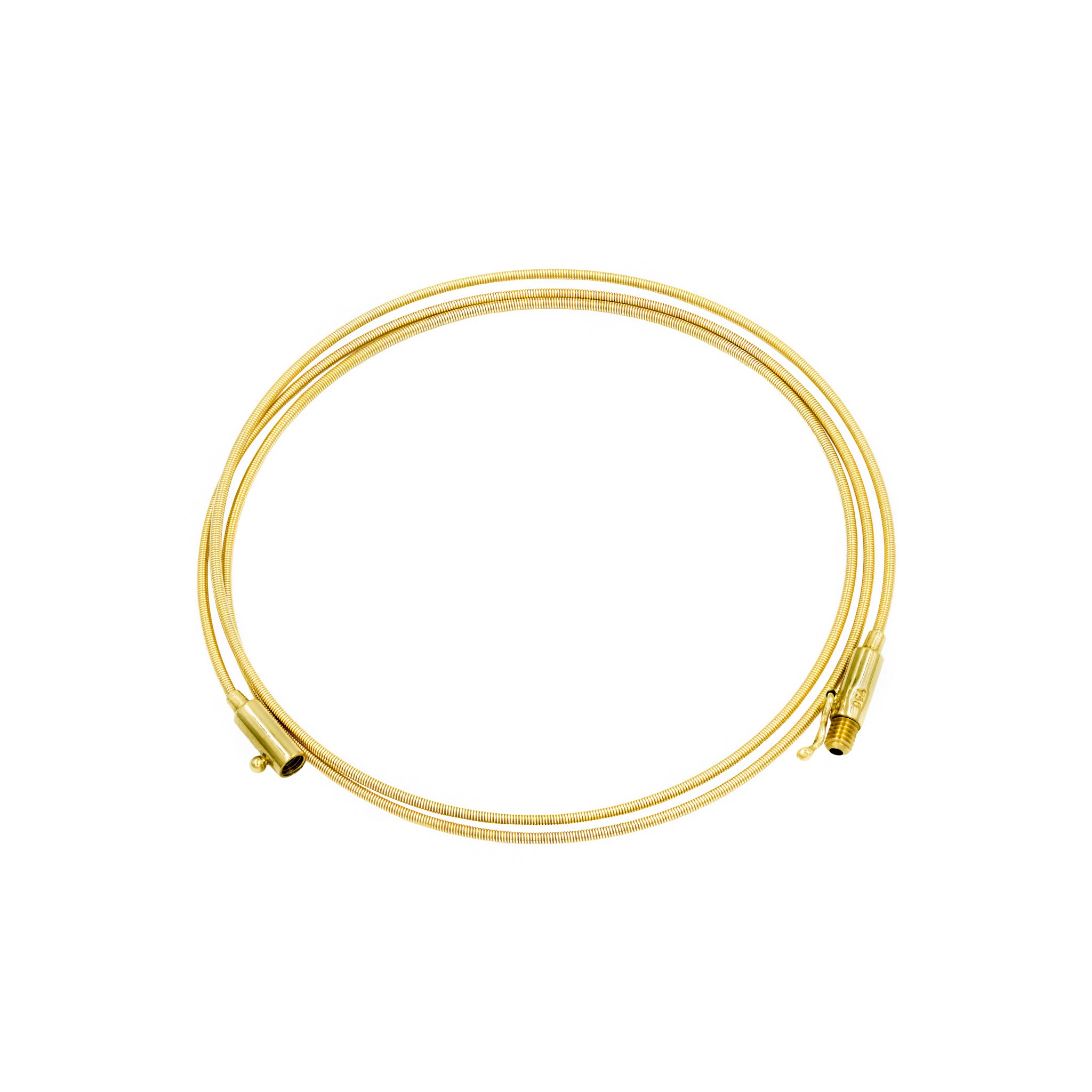 Pulseira corda de violão de 2 voltas em ouro 18k