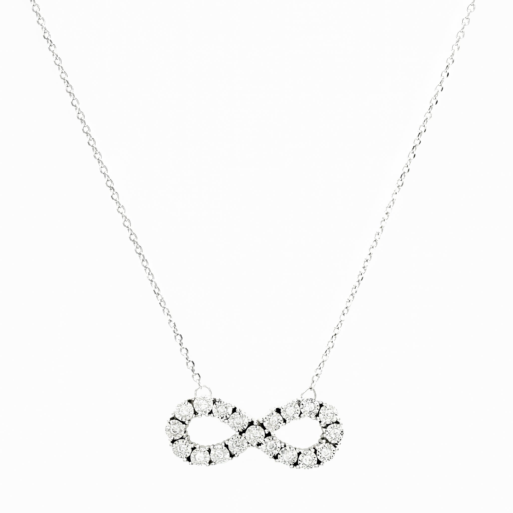 Gargantilha Infinite ouro 18k com pingente infinito de diamante