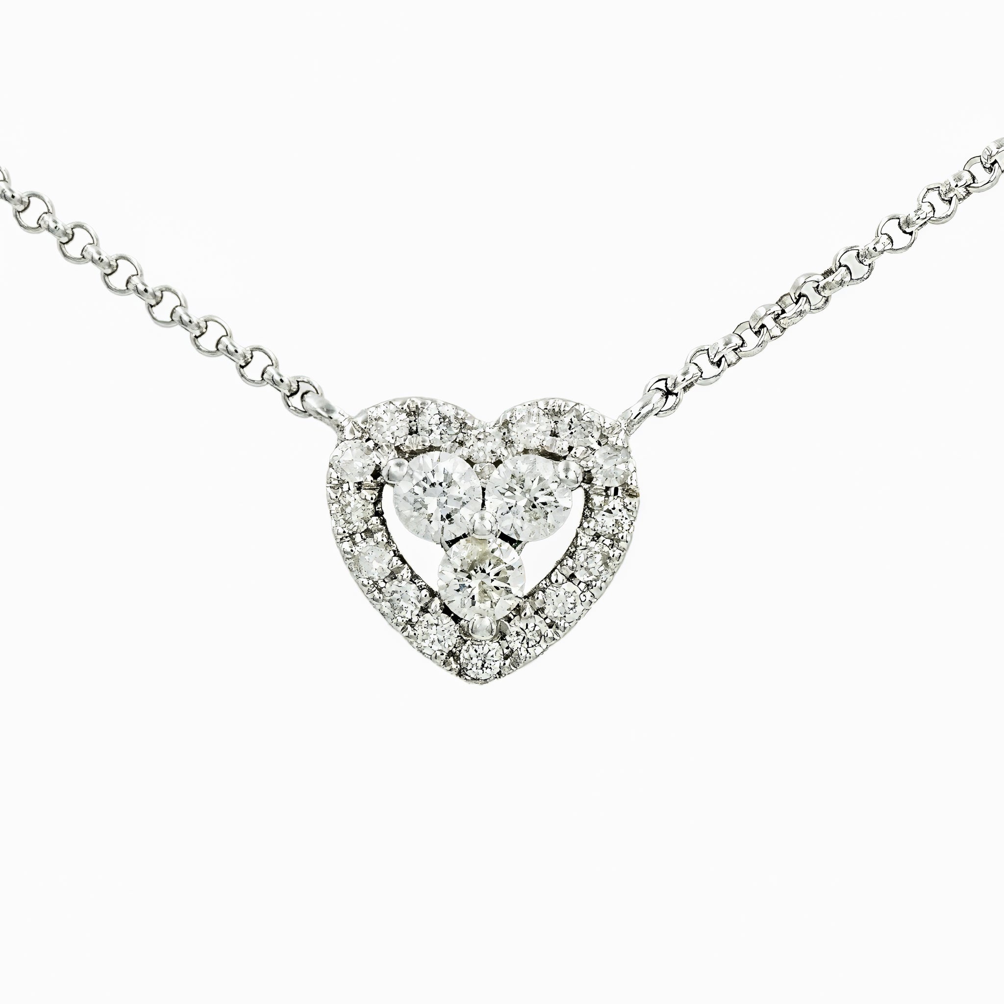 Gargantilha Top ouro 18k com 5 corações de diamante