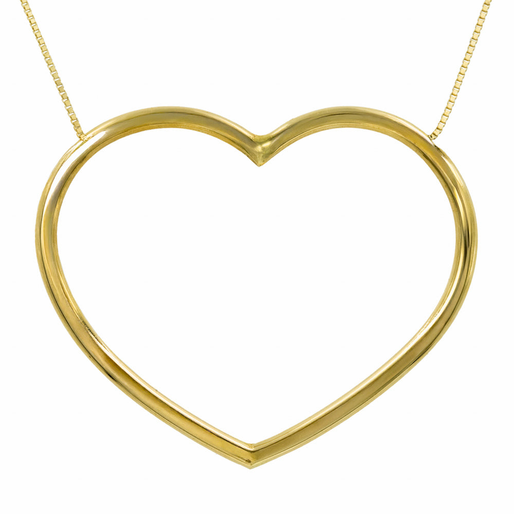 Gargantilha veneziana com coração expressivo ouro 18k